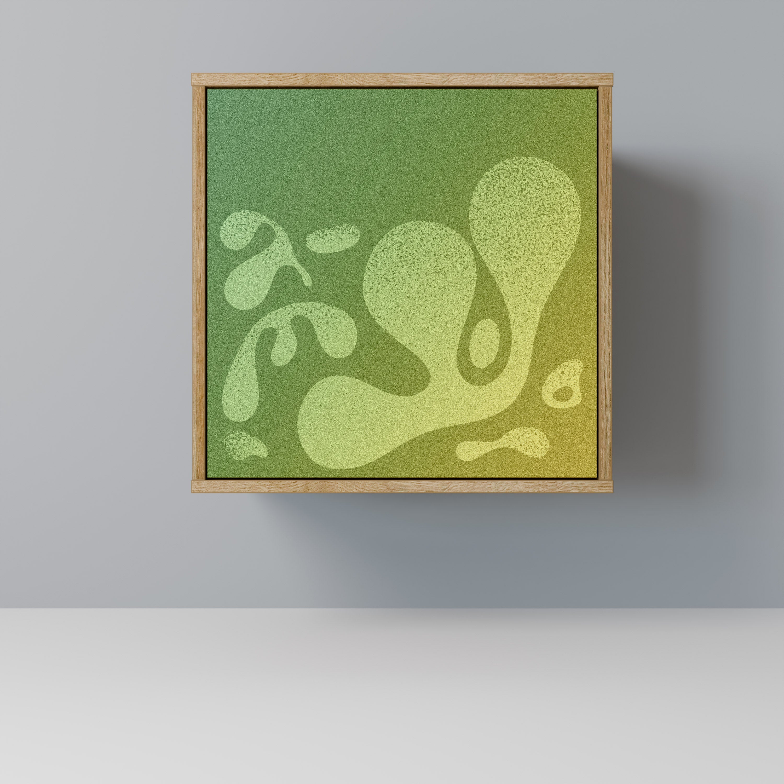 IRREGULAR BLUE Sideboard mit 1 Tür in Eiche-Optik