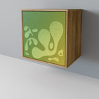 IRREGULAR BLUE Sideboard mit 1 Tür in Eiche-Optik