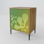 IRREGULAR BLUE Sideboard mit 1 Tür in Eiche-Optik