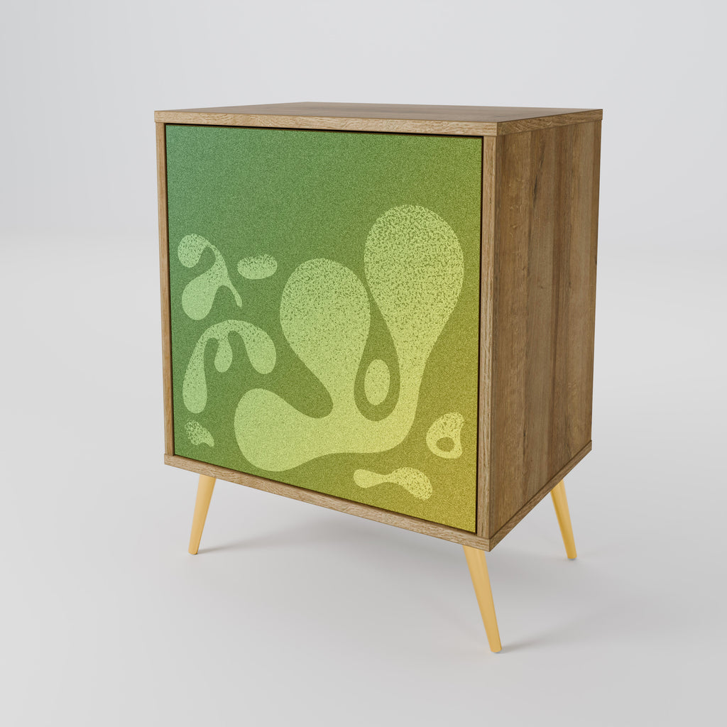 IRREGULAR BLUE Sideboard mit 1 Tür in Eiche-Optik