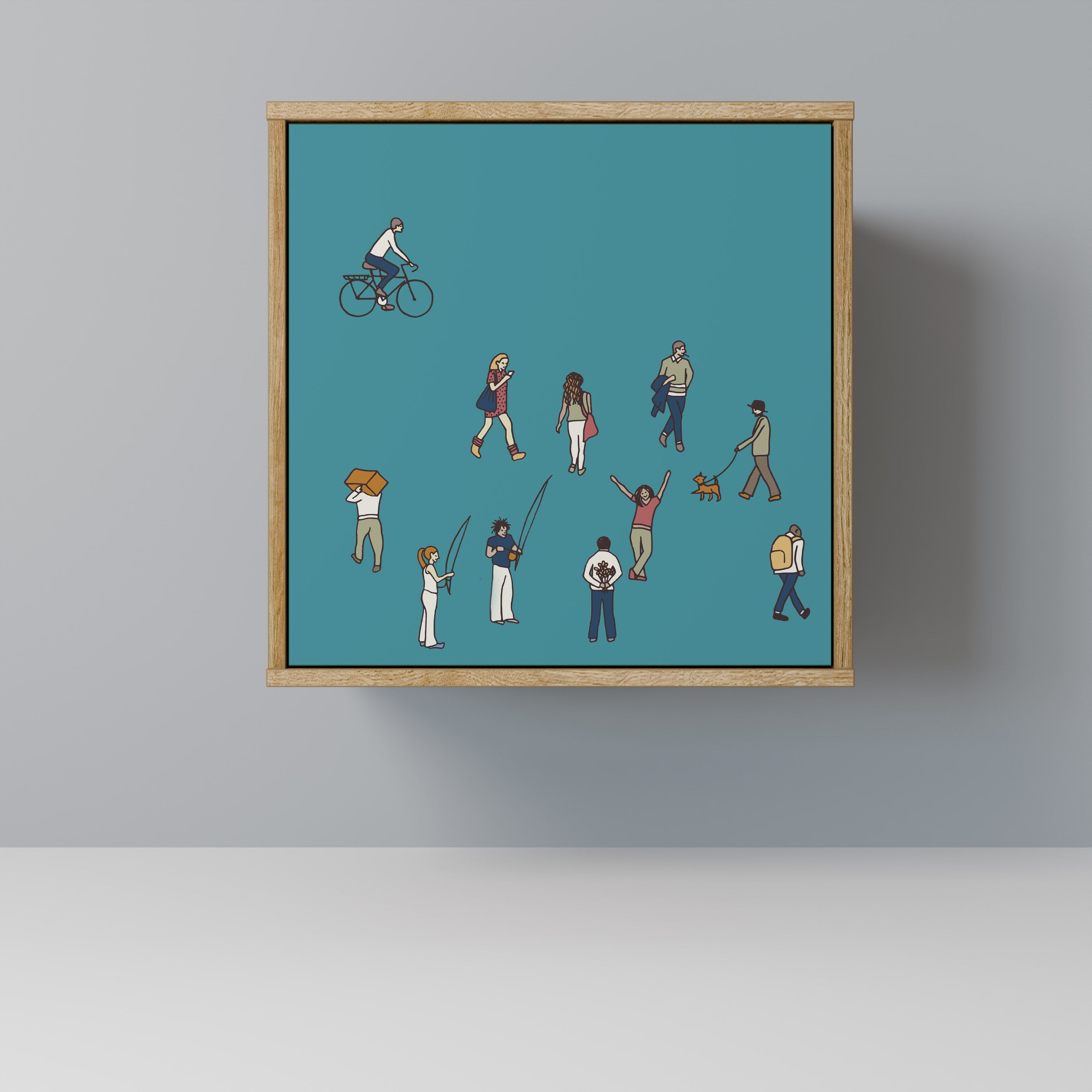 COLLECTIVE STREAM Sideboard mit 1 Tür in Eiche-Optik