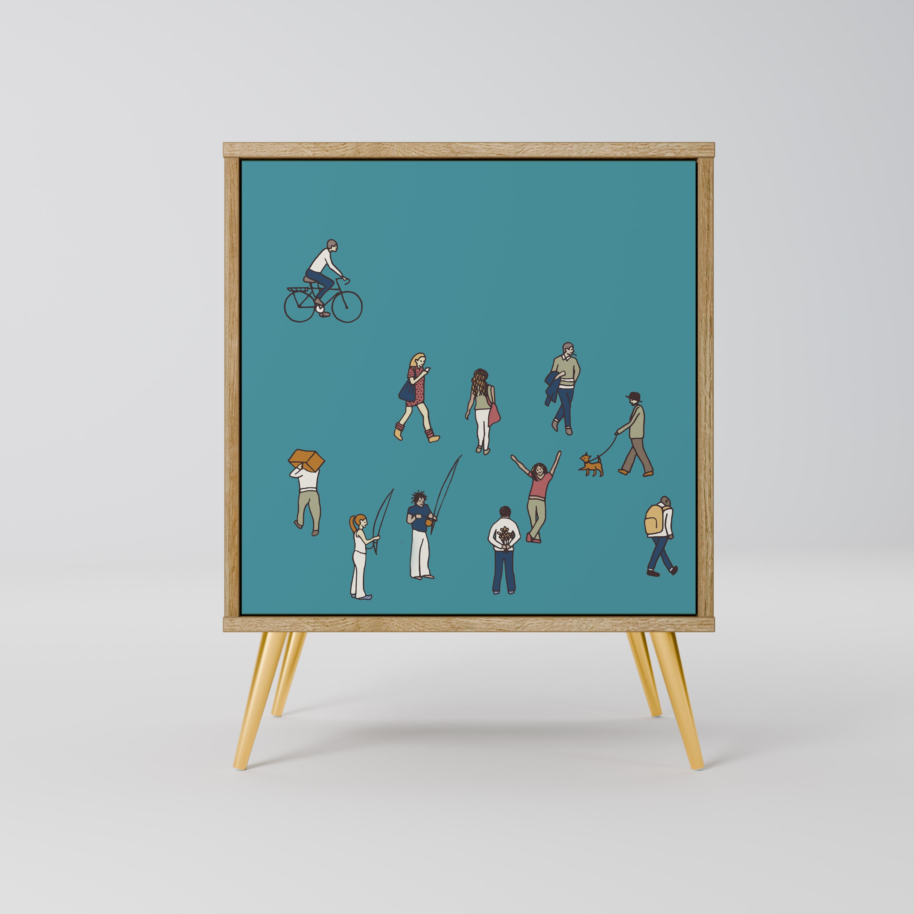 COLLECTIVE STREAM Sideboard mit 1 Tür in Eiche-Optik