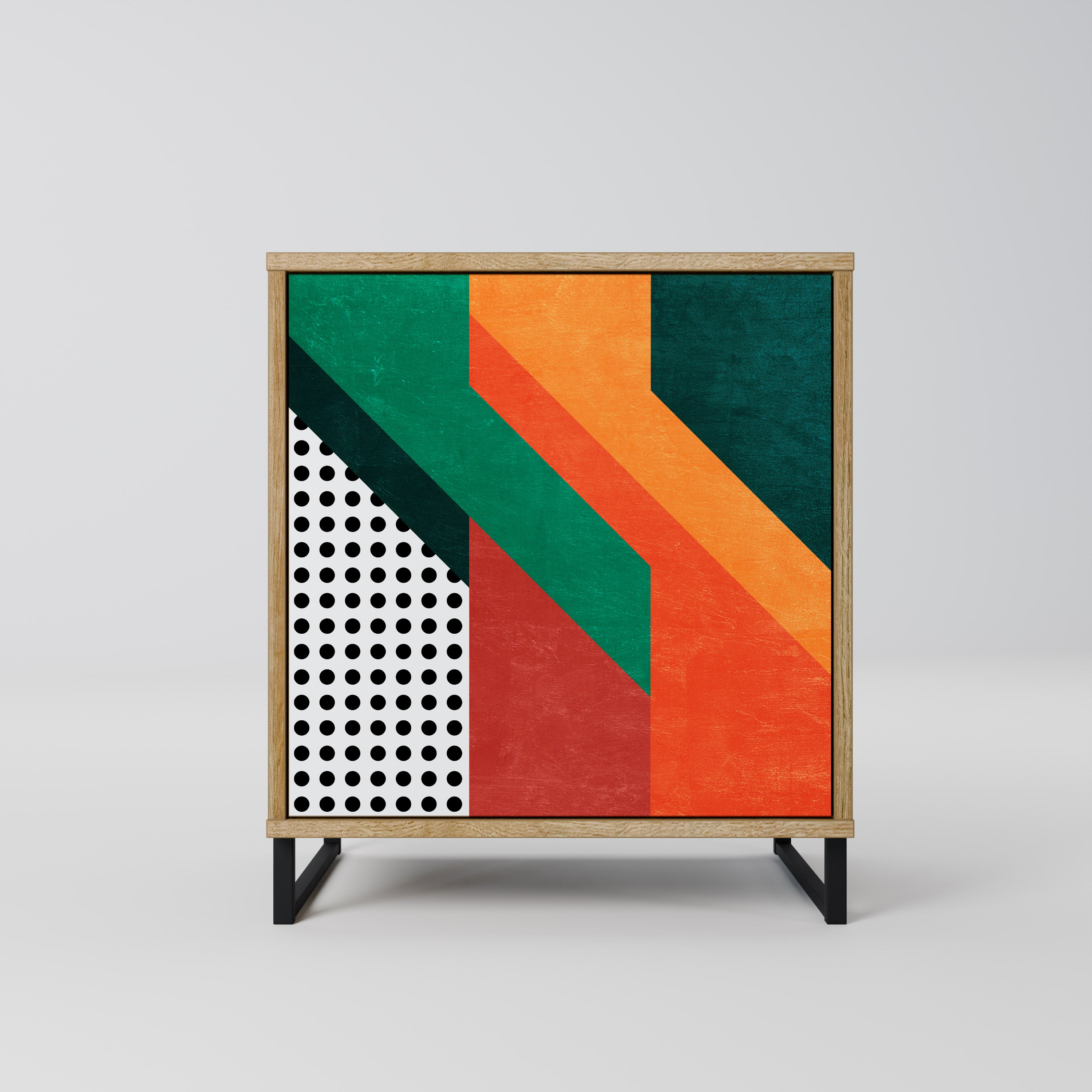 MAKESHIFT ARTISTRY Sideboard mit 1 Tür in Eiche-Optik