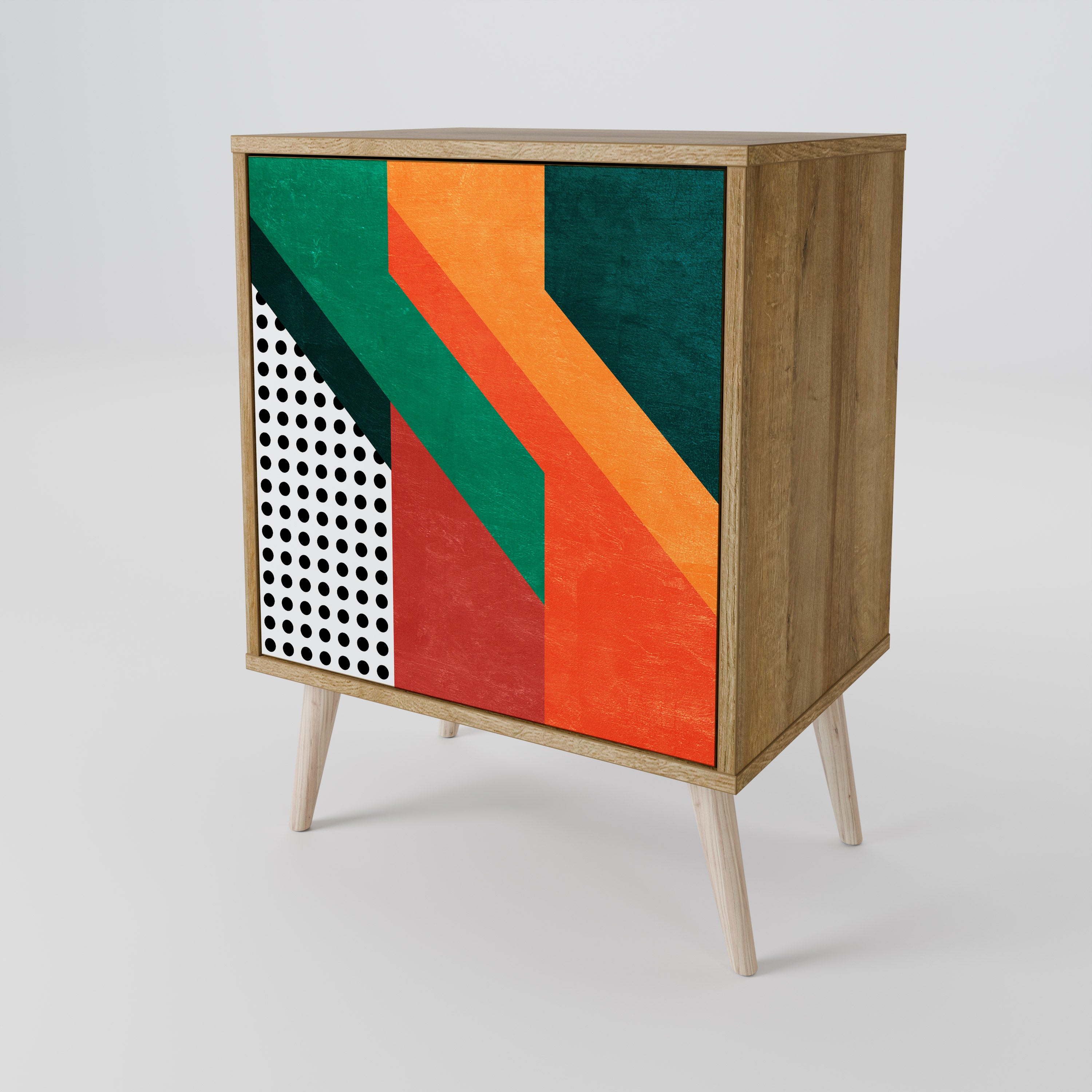 MAKESHIFT ARTISTRY Sideboard mit 1 Tür in Eiche-Optik