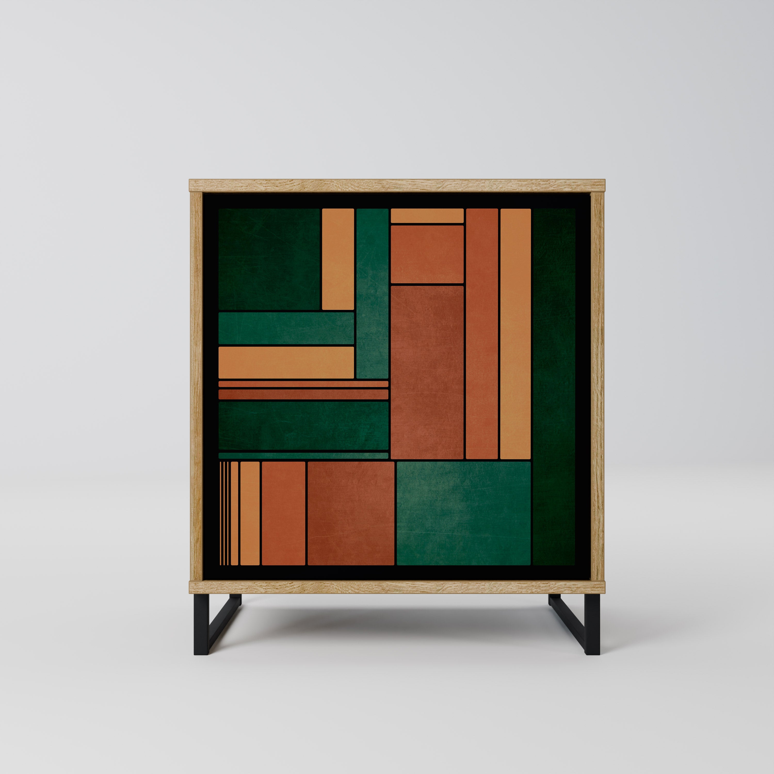 EARTHY FIGURES Sideboard mit 1 Tür in Eiche-Optik