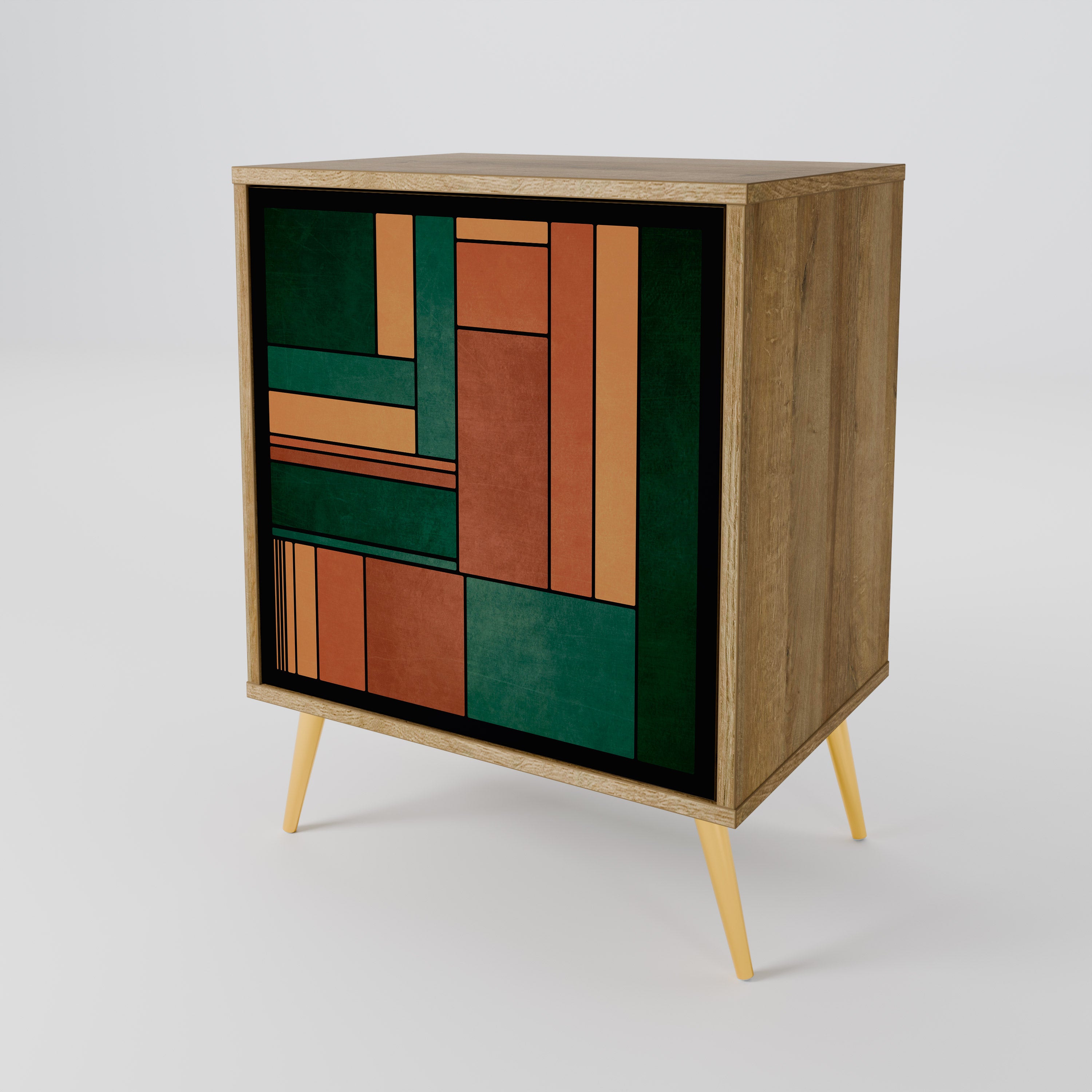 EARTHY FIGURES Sideboard mit 1 Tür in Eiche-Optik