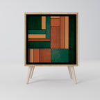 EARTHY FIGURES 1-Door Sideboard in Oak Effect