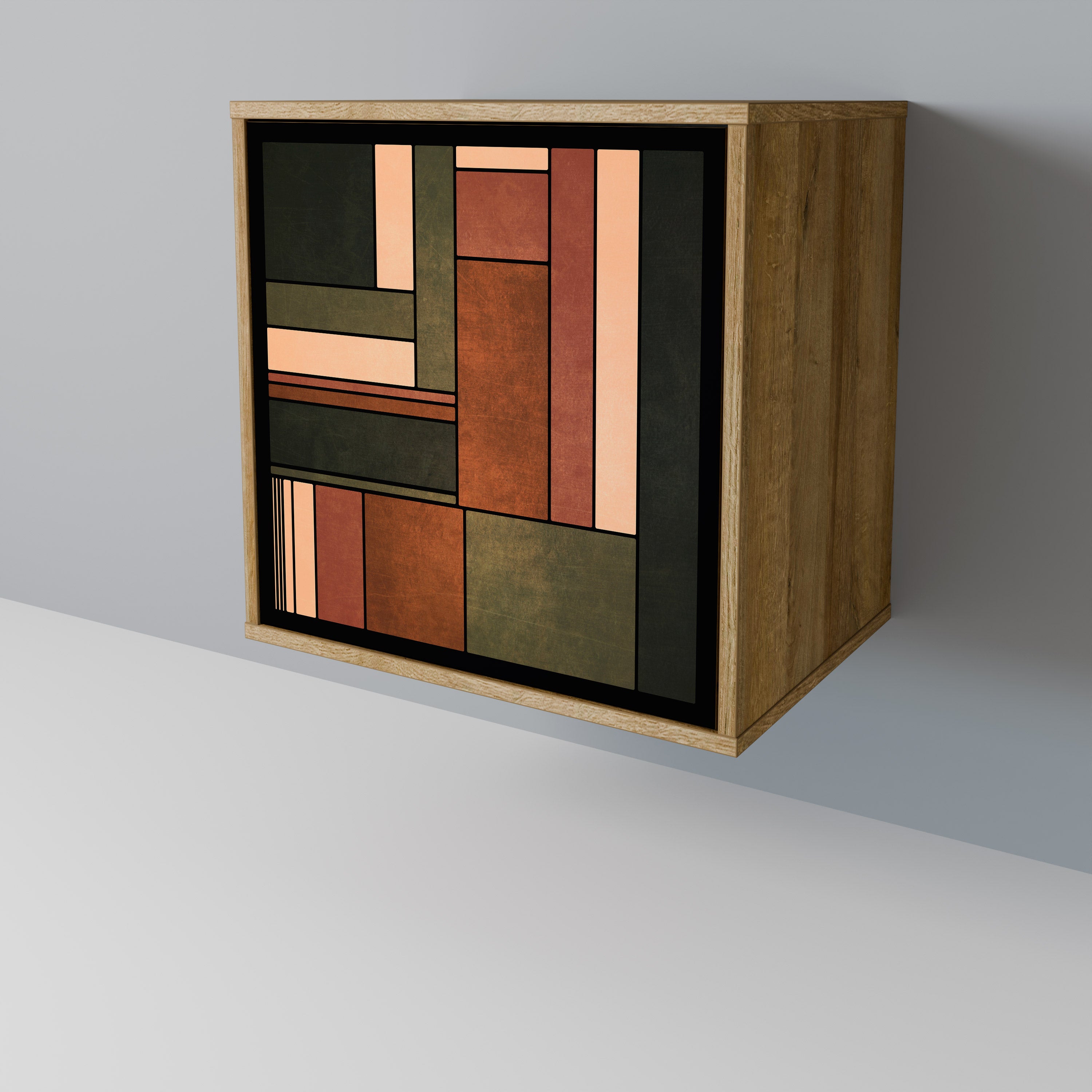 FIGURES OF NATURE Sideboard mit 1 Tür in Eiche-Optik