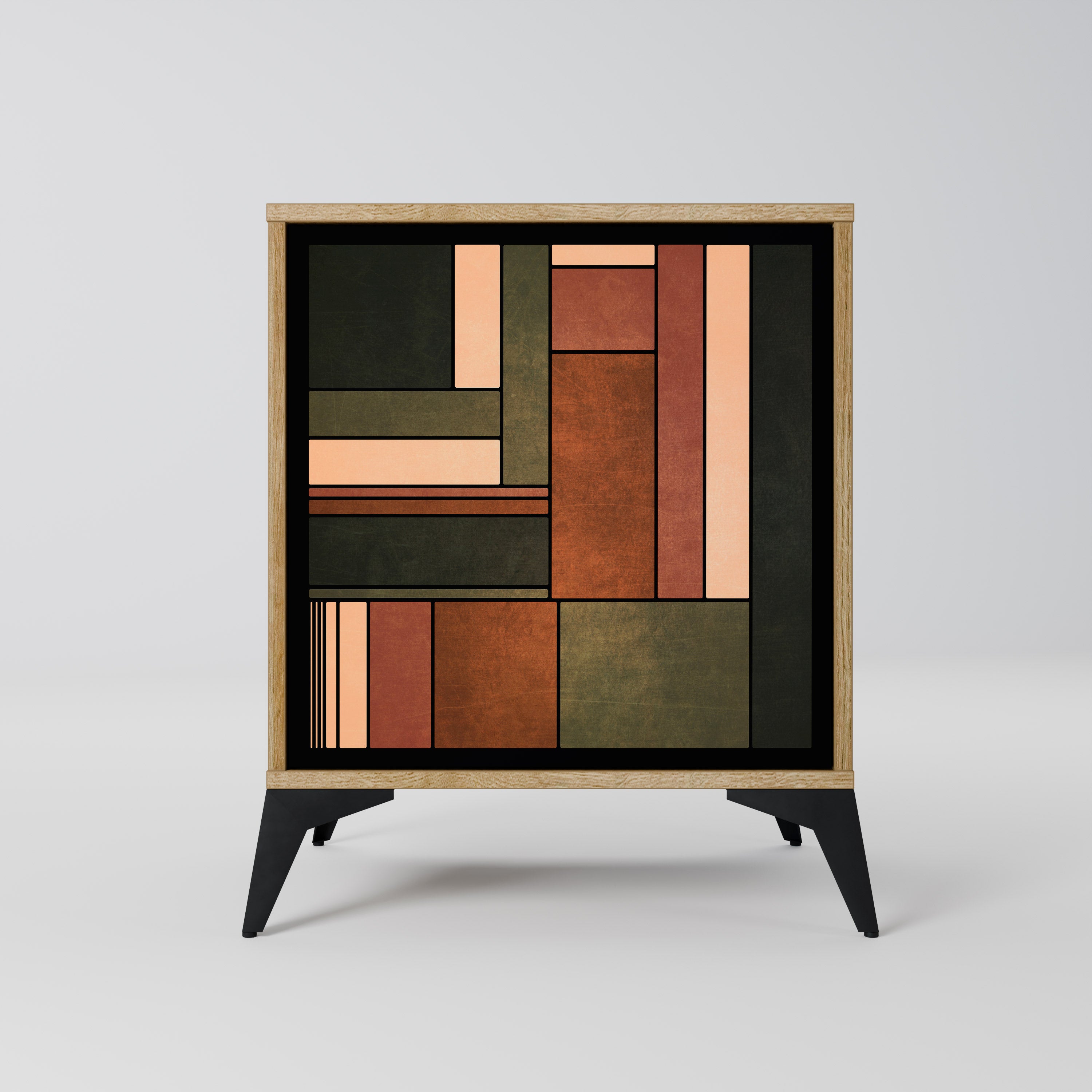 FIGURES OF NATURE Sideboard mit 1 Tür in Eiche-Optik