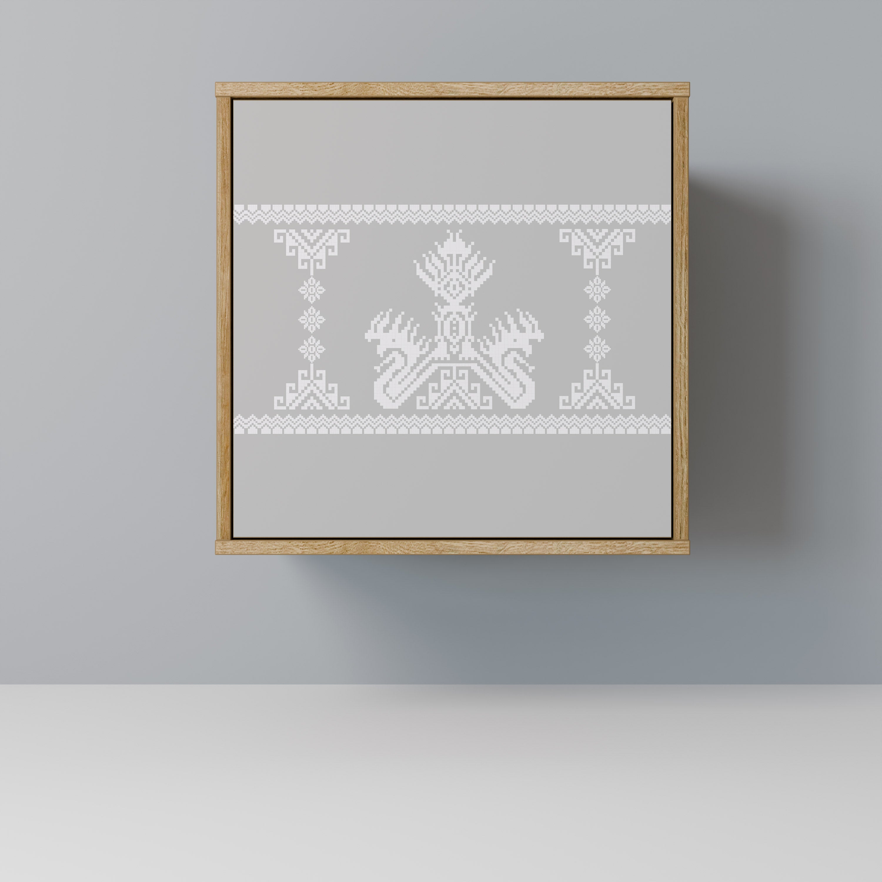 THAI GRAY Sideboard mit 1 Tür in Eiche-Optik