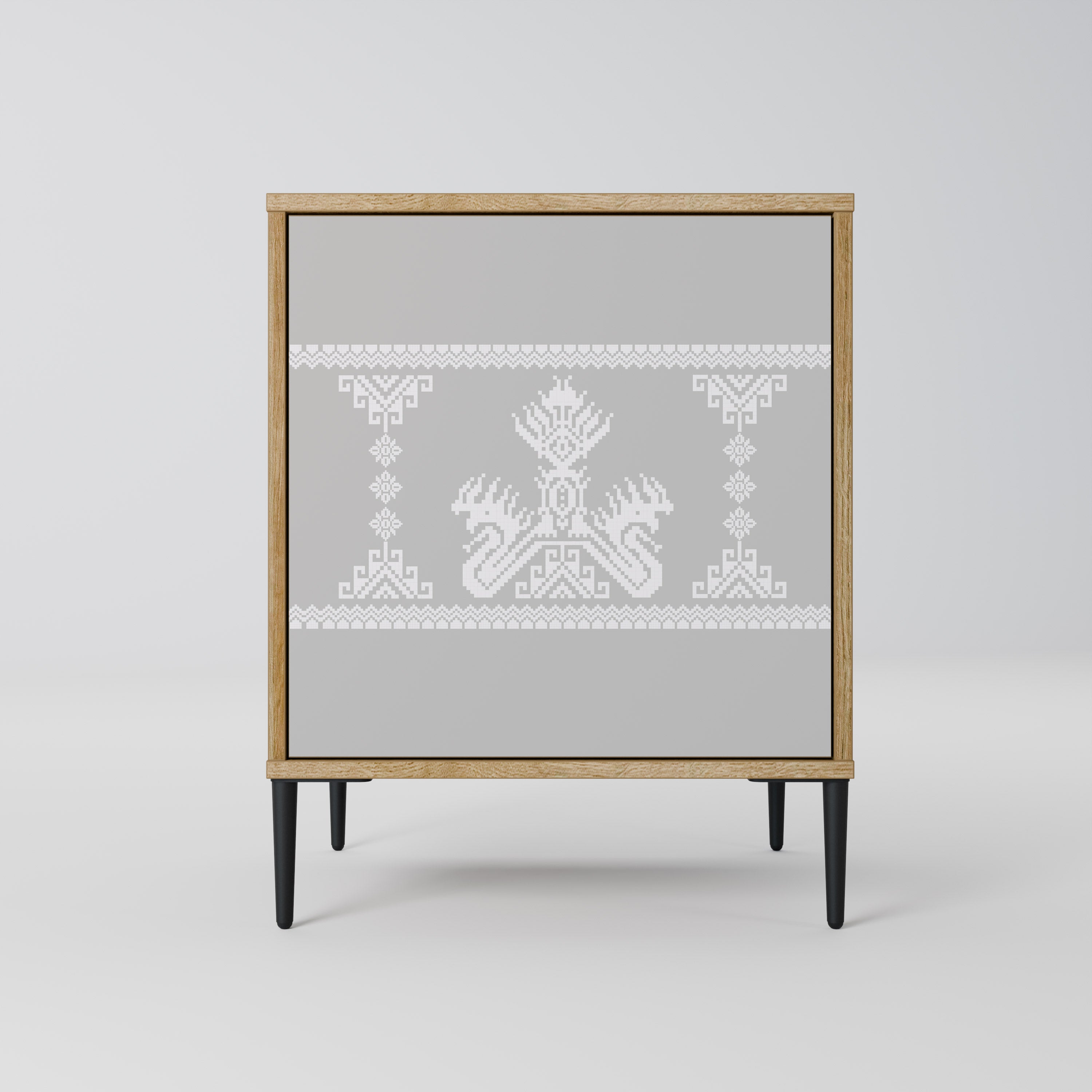 THAI GRAY Sideboard mit 1 Tür in Eiche-Optik