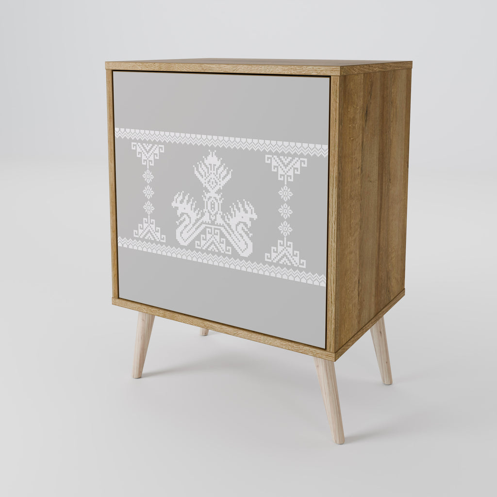 THAI GRAY Sideboard mit 1 Tür in Eiche-Optik