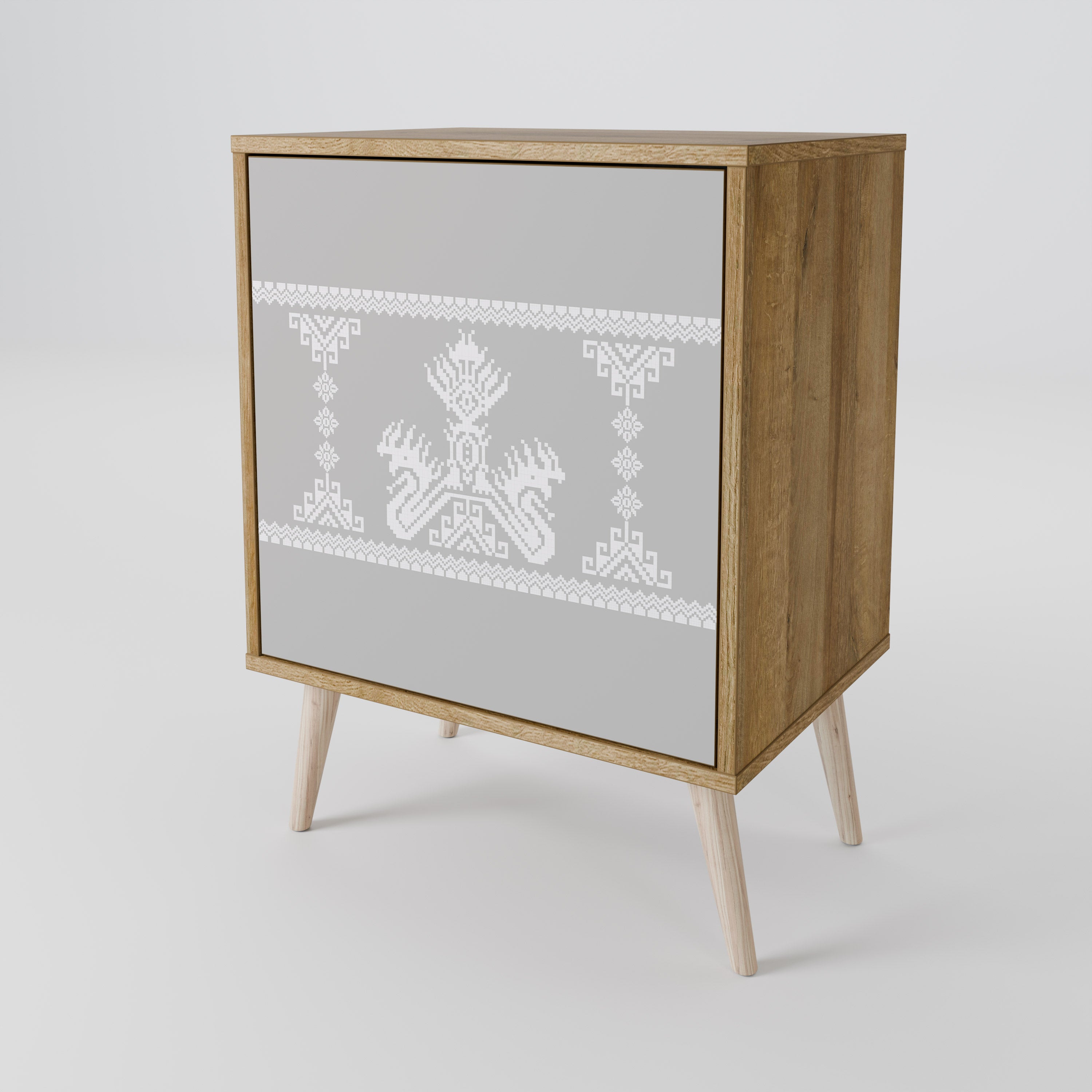 THAI GRAY Sideboard mit 1 Tür in Eiche-Optik