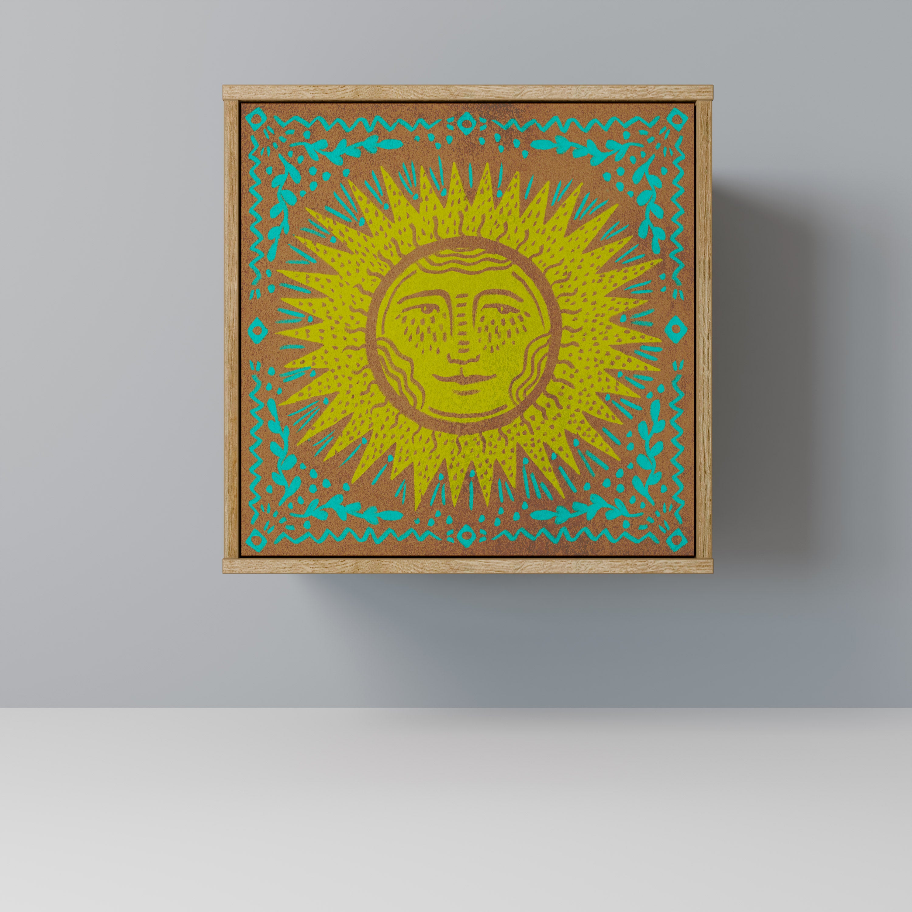 SUNSHINE EULOGY Sideboard mit 1 Tür in Eiche-Optik