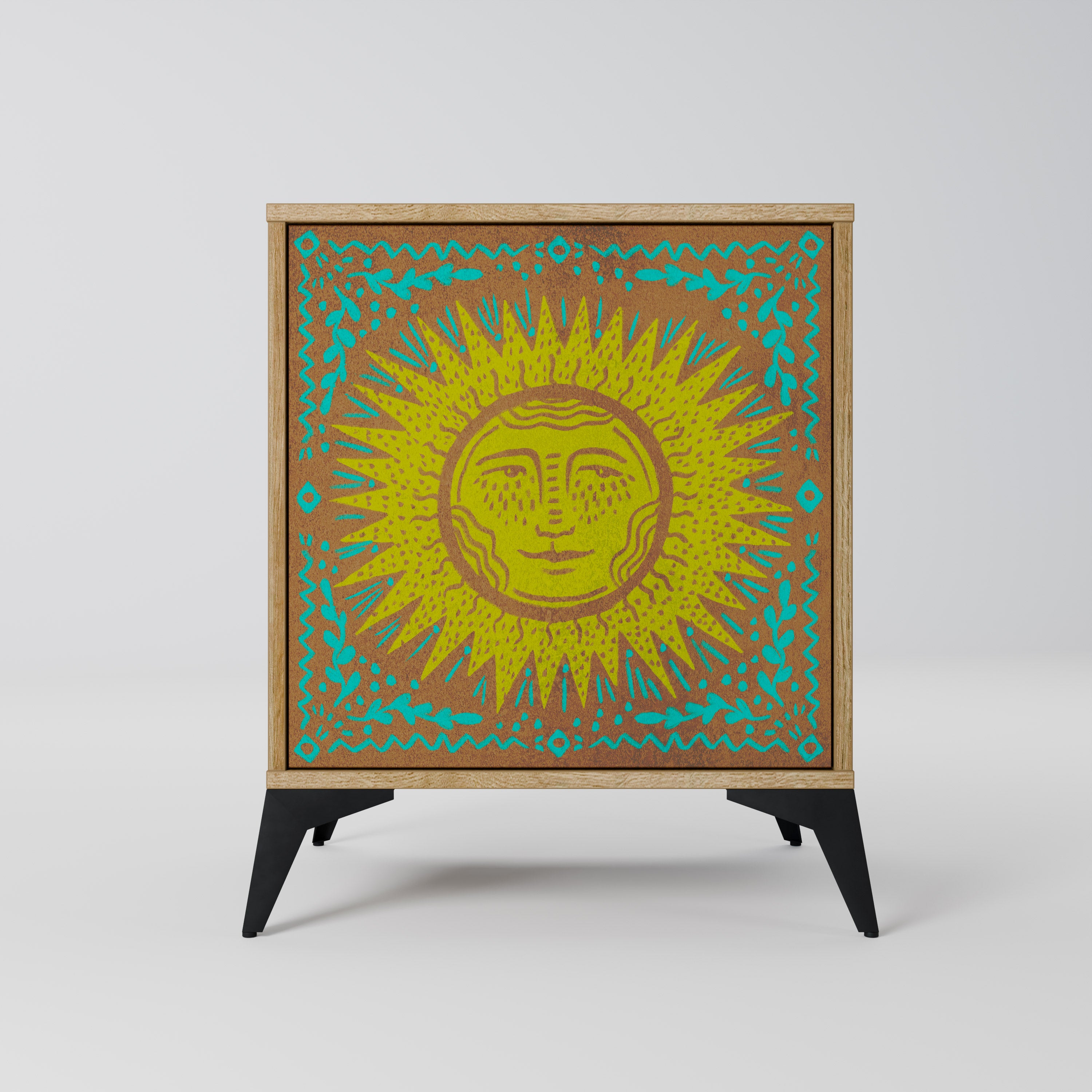 SUNSHINE EULOGY Sideboard mit 1 Tür in Eiche-Optik