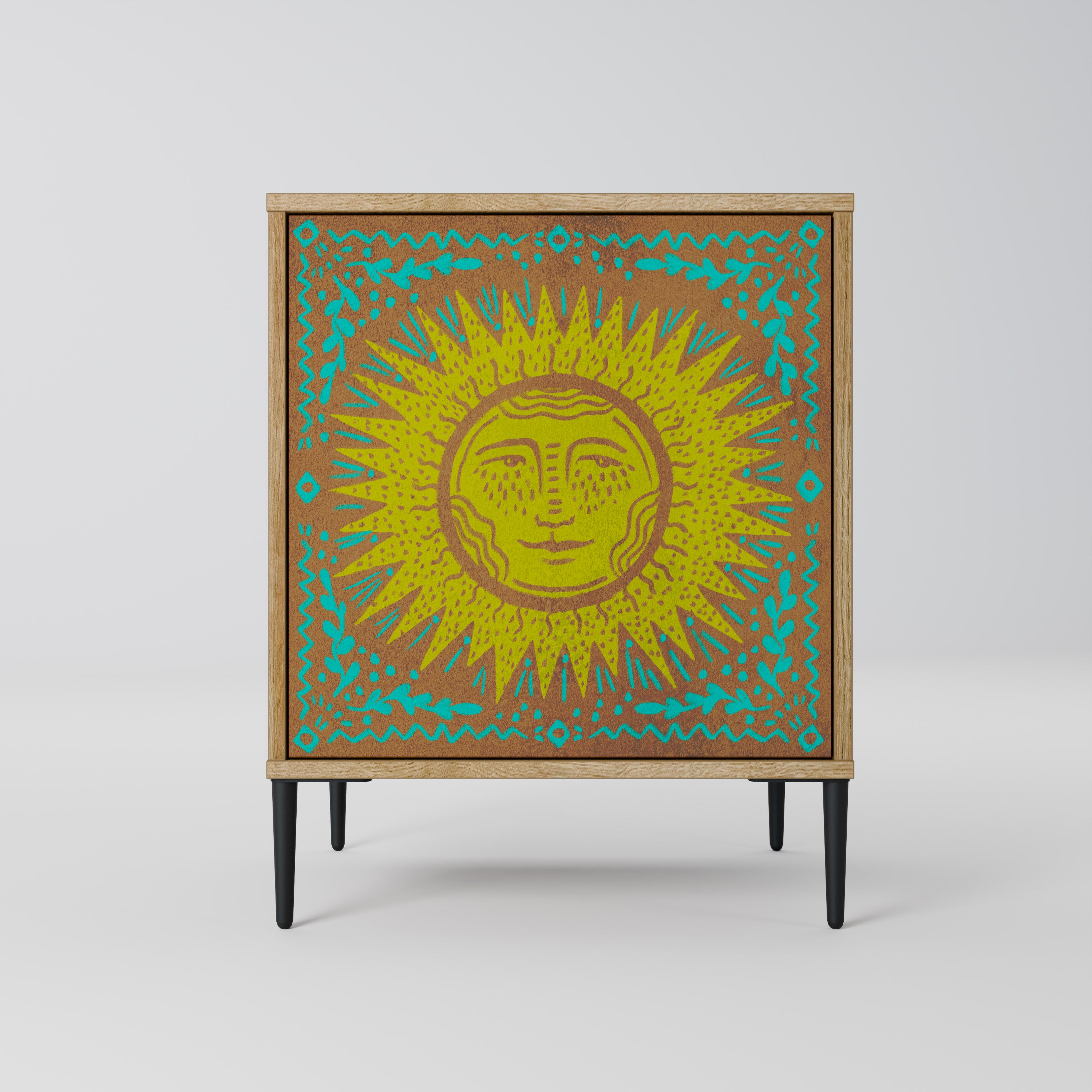 SUNSHINE EULOGY Sideboard mit 1 Tür in Eiche-Optik