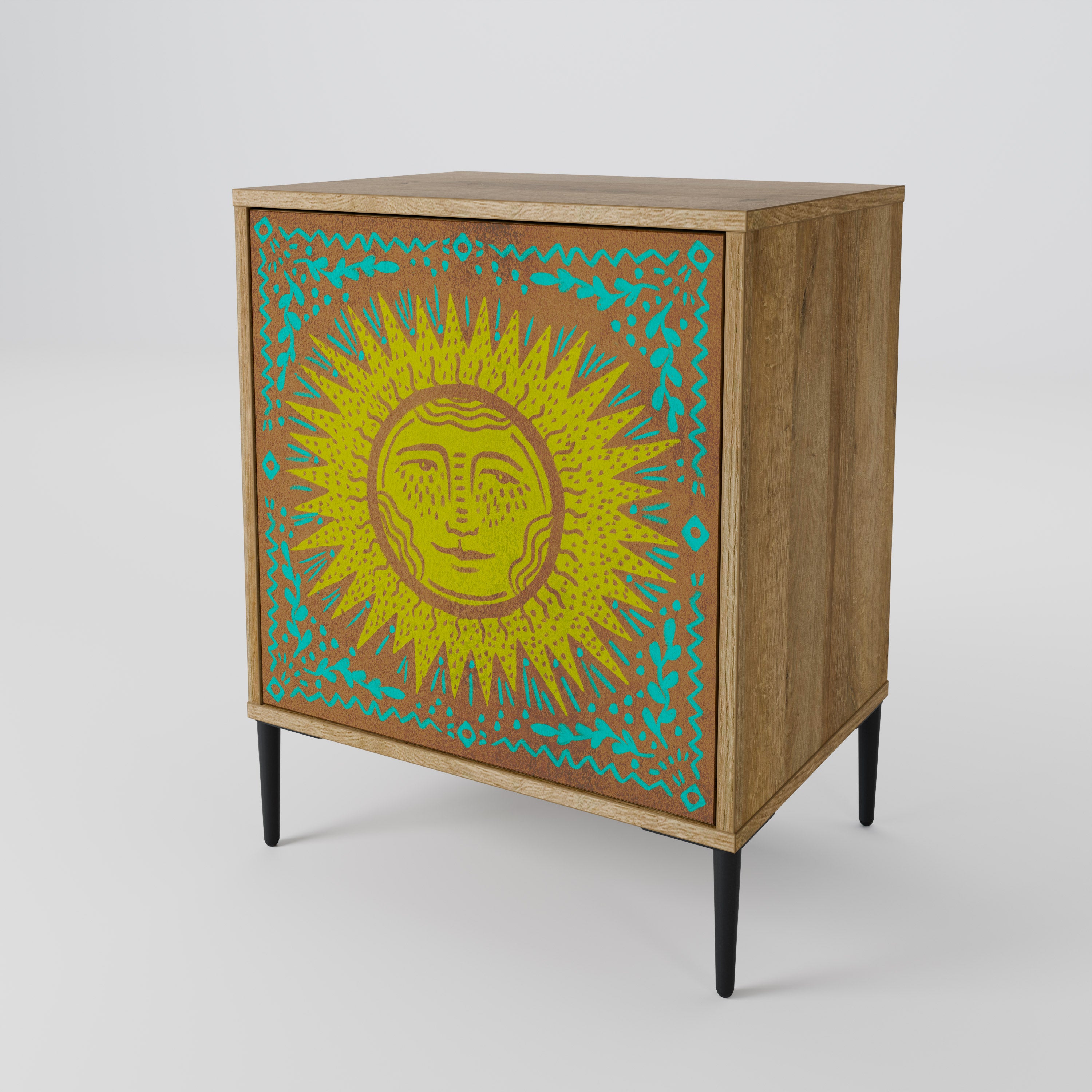 SUNSHINE EULOGY Sideboard mit 1 Tür in Eiche-Optik