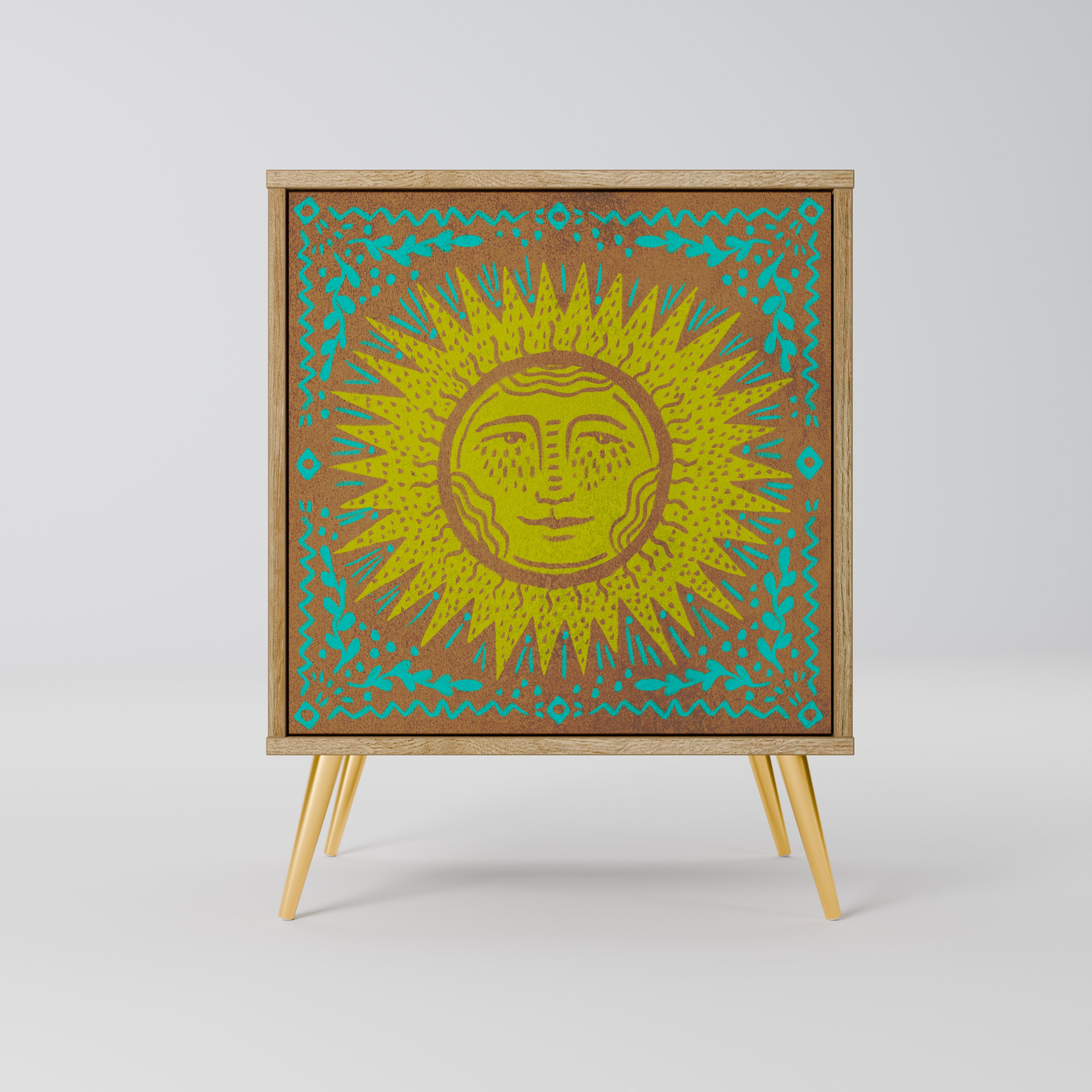 SUNSHINE EULOGY Sideboard mit 1 Tür in Eiche-Optik