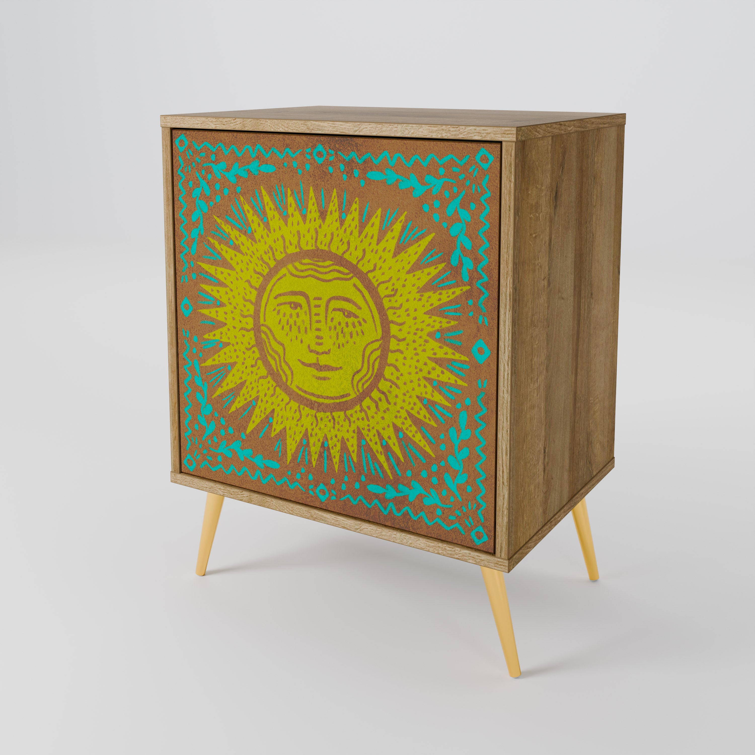 SUNSHINE EULOGY Sideboard mit 1 Tür in Eiche-Optik