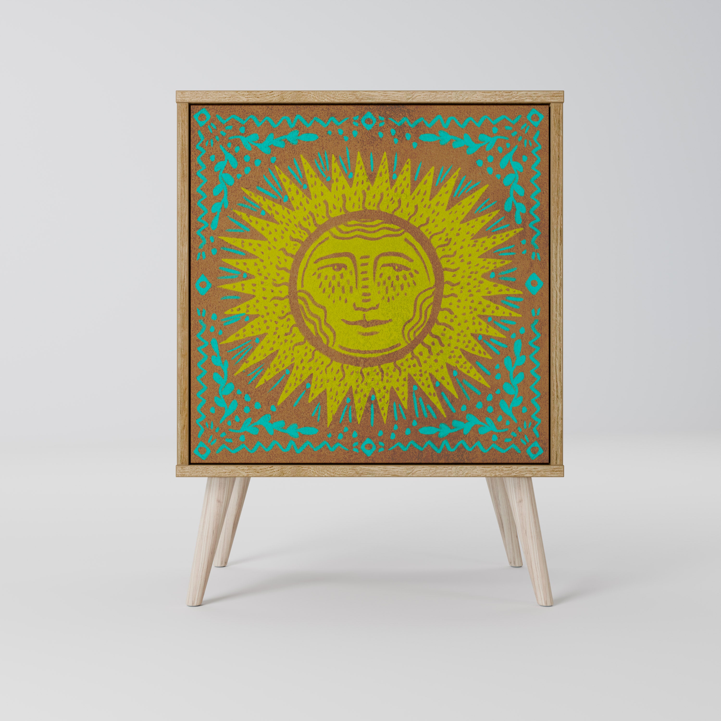 SUNSHINE EULOGY Sideboard mit 1 Tür in Eiche-Optik