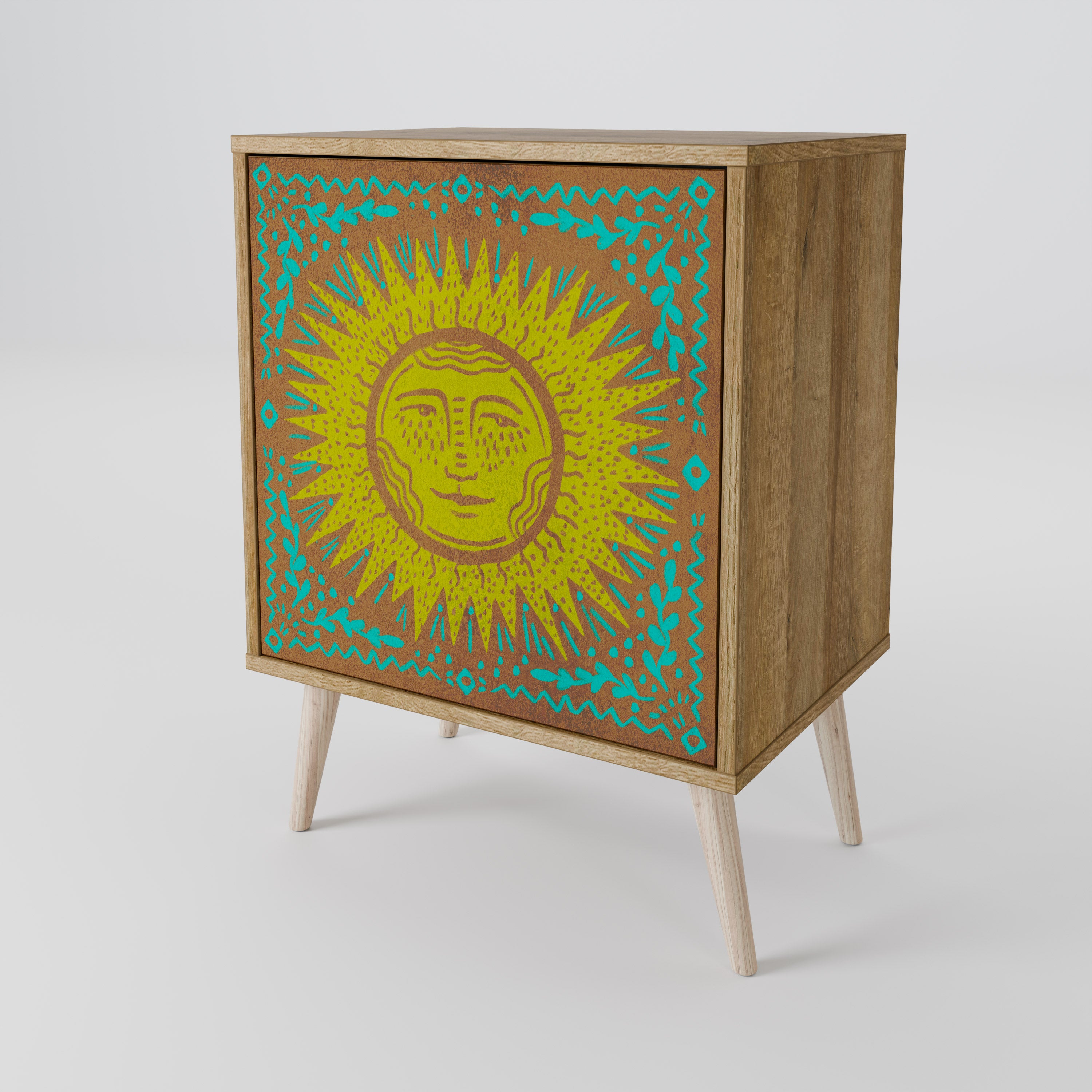 SUNSHINE EULOGY Sideboard mit 1 Tür in Eiche-Optik