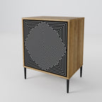 POLYGON ILLUSION Sideboard mit 1 Tür in Eiche-Optik
