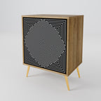 POLYGON ILLUSION Sideboard mit 1 Tür in Eiche-Optik