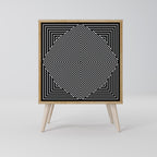 POLYGON ILLUSION Sideboard mit 1 Tür in Eiche-Optik