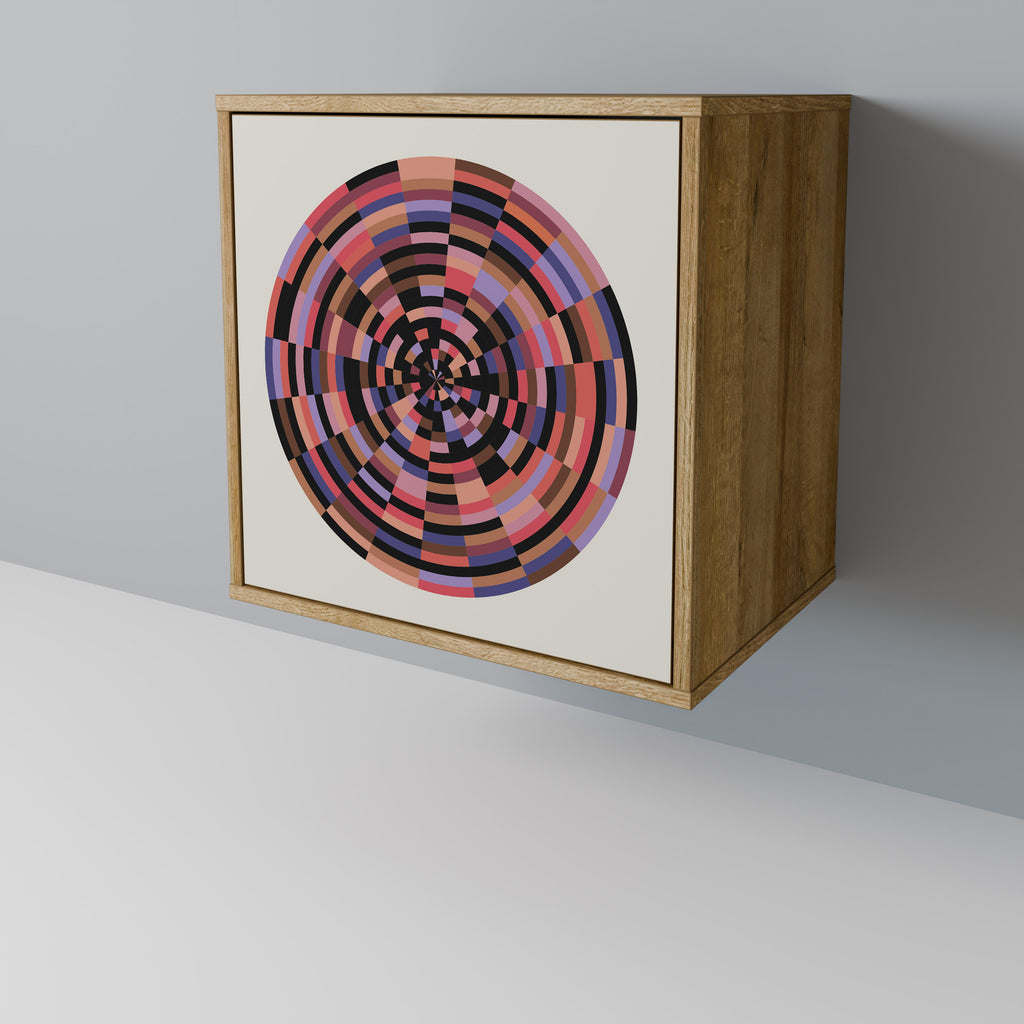 BROWN CIRCLES Sideboard mit 1 Tür in Eiche-Optik