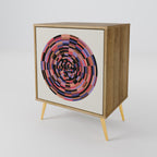 BROWN CIRCLES Sideboard mit 1 Tür in Eiche-Optik