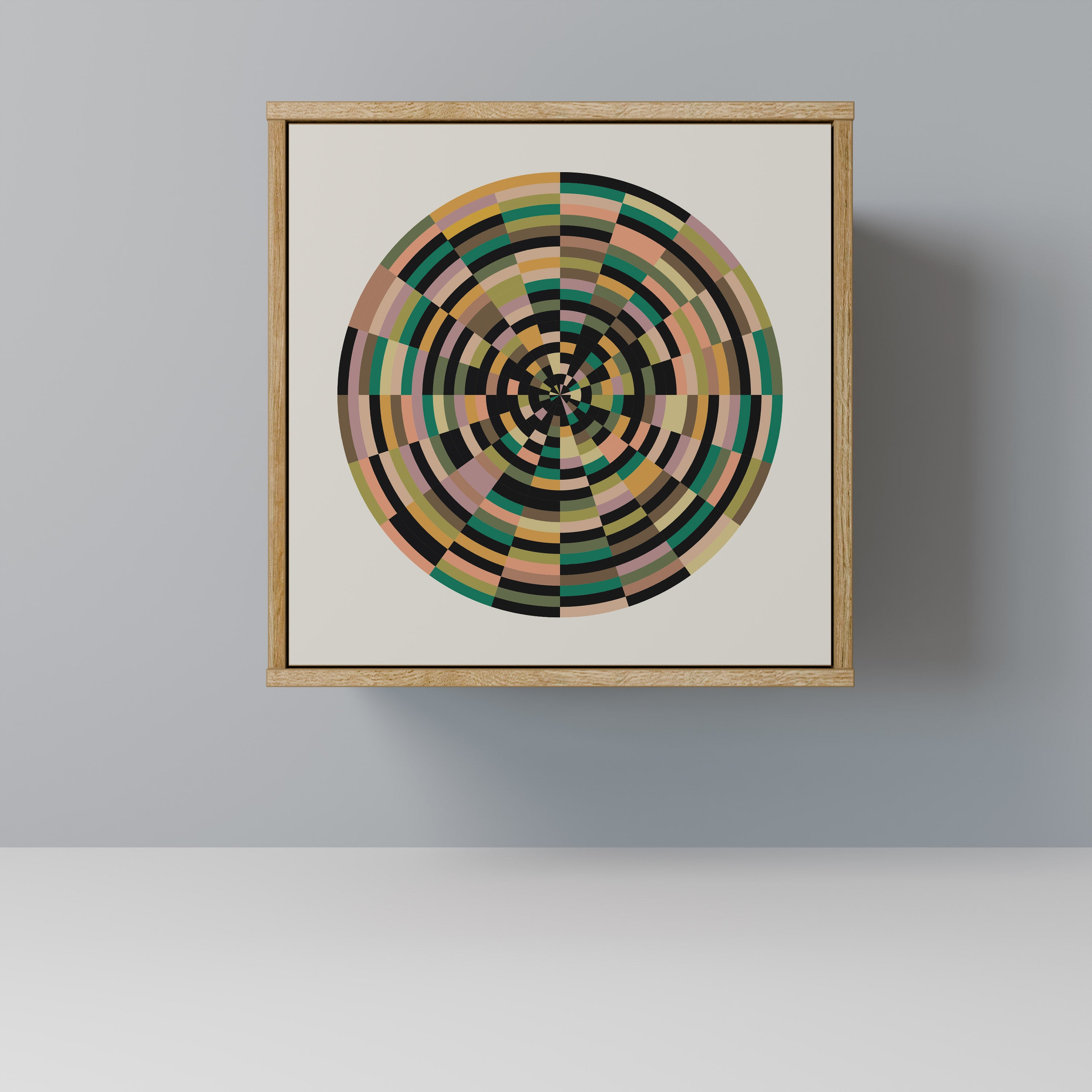 GREEN CIRCLES Sideboard mit 1 Tür in Eiche-Optik