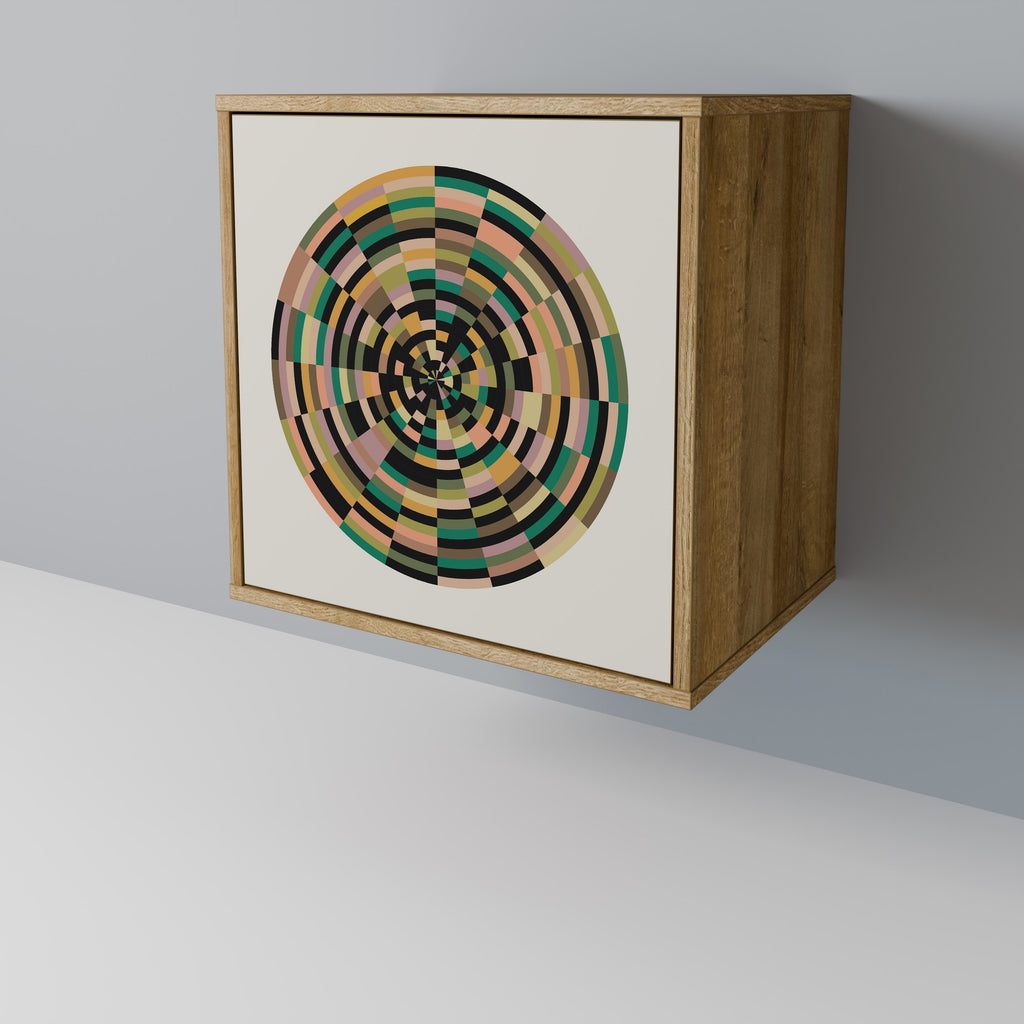 GREEN CIRCLES Sideboard mit 1 Tür in Eiche-Optik