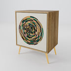 GREEN CIRCLES Sideboard mit 1 Tür in Eiche-Optik