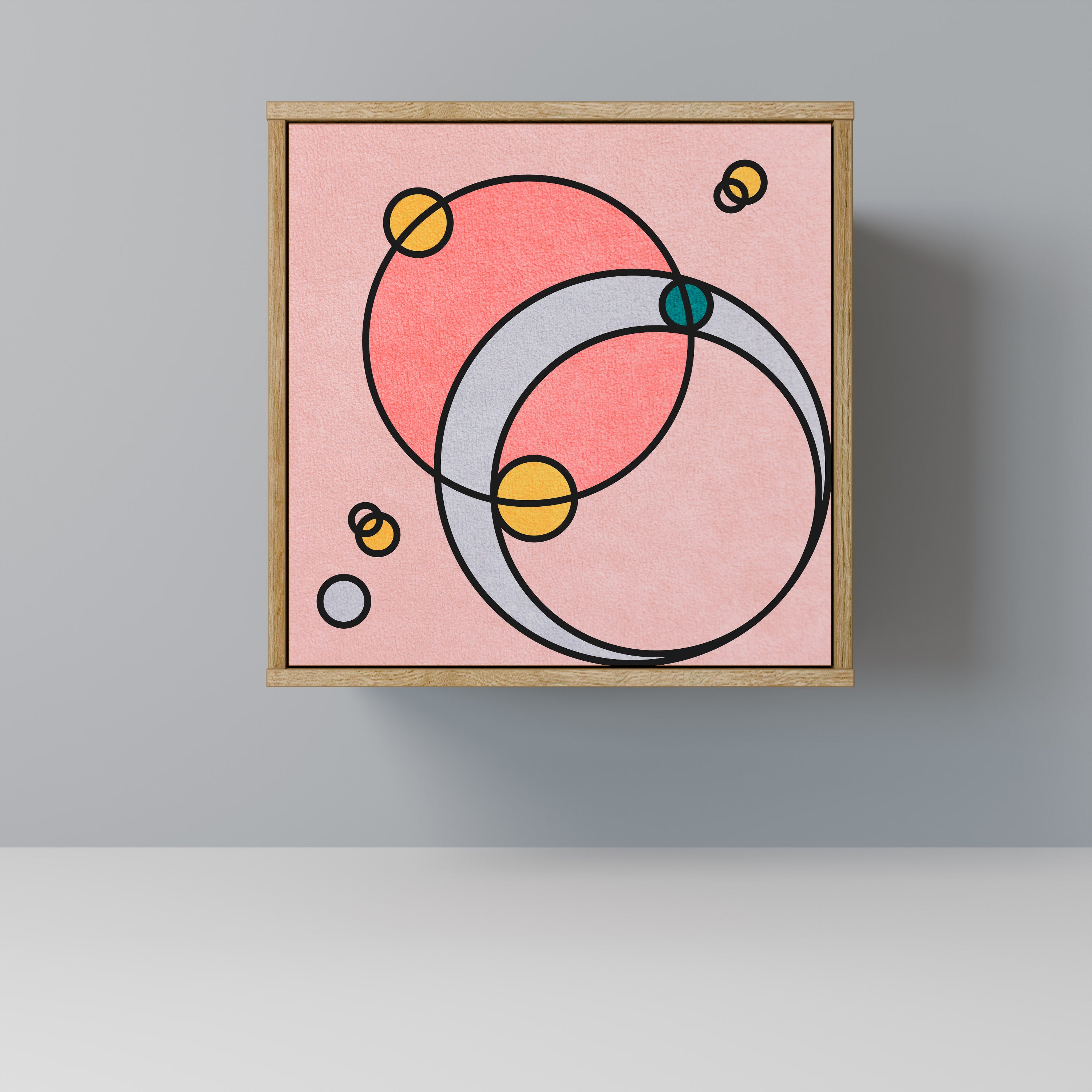 GOSSAMER ECHOES Sideboard mit 1 Tür in Eiche-Optik