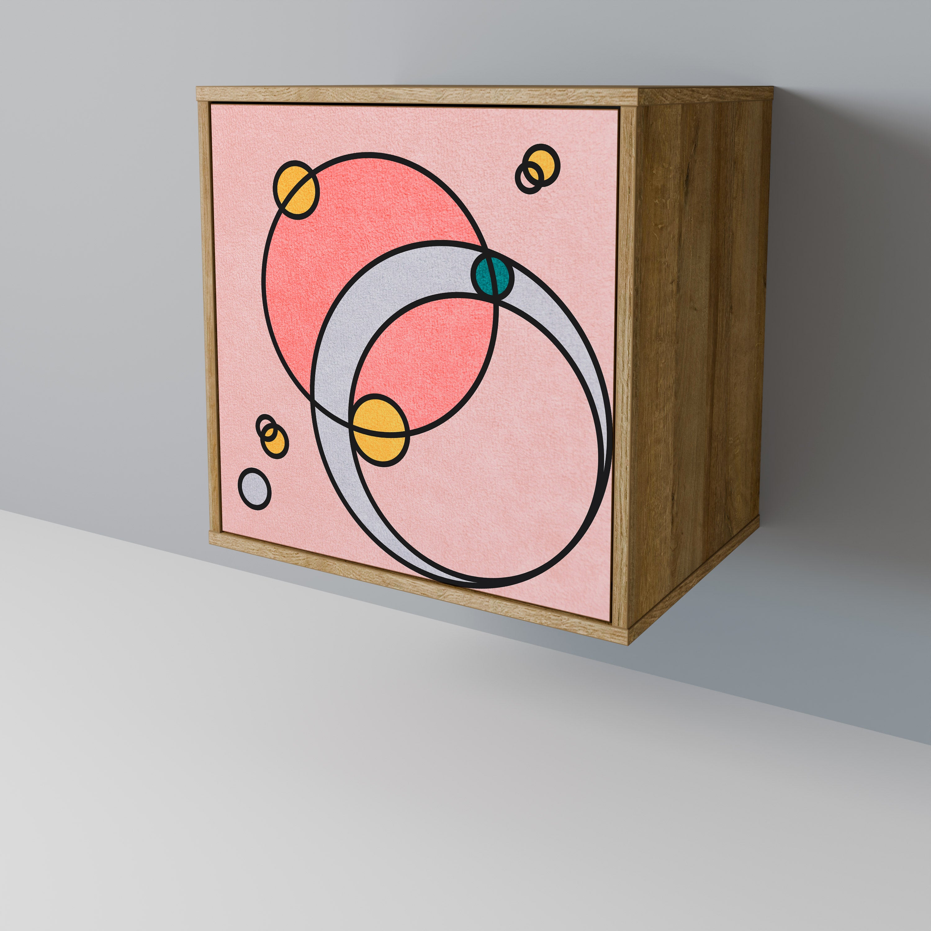 GOSSAMER ECHOES Sideboard mit 1 Tür in Eiche-Optik