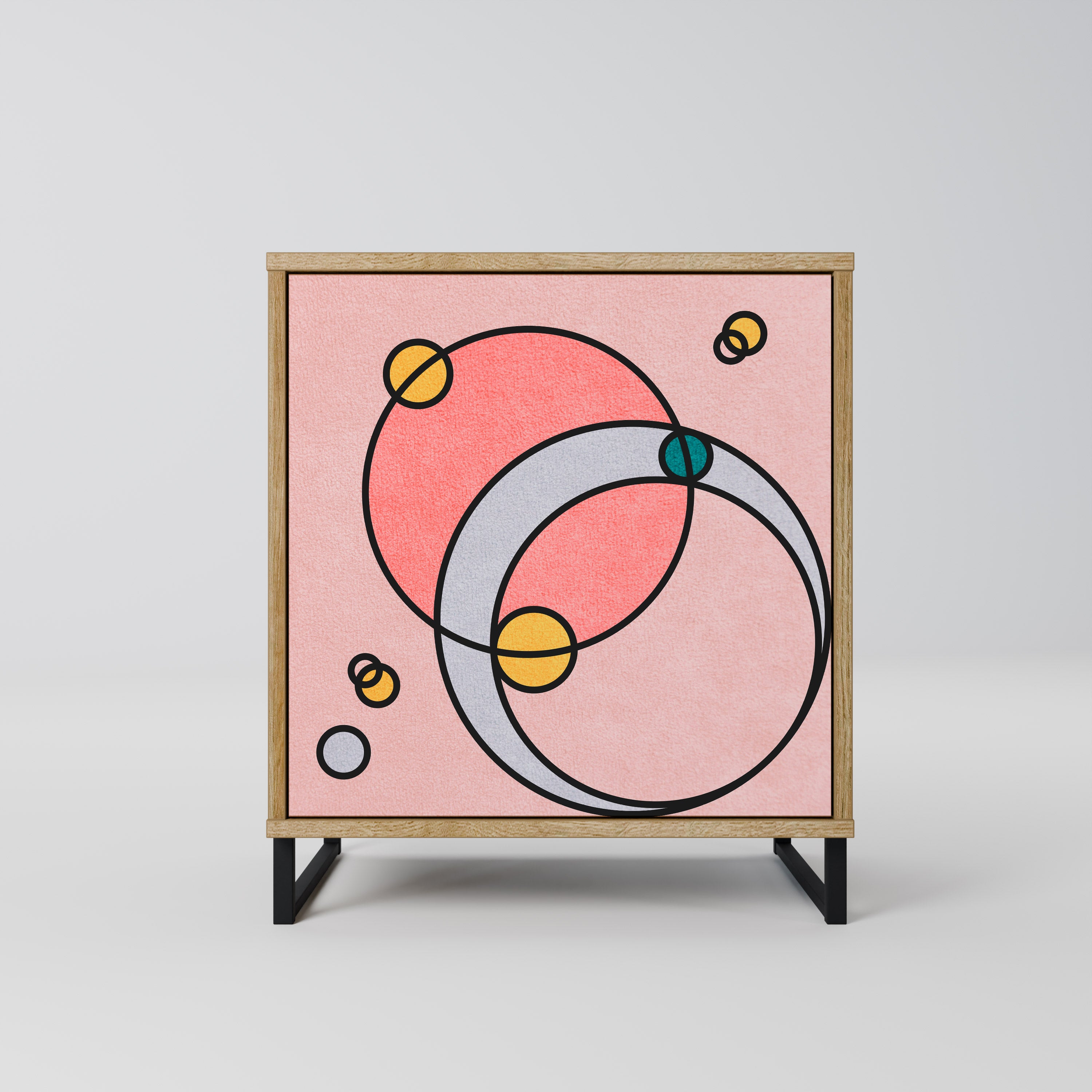 GOSSAMER ECHOES Sideboard mit 1 Tür in Eiche-Optik