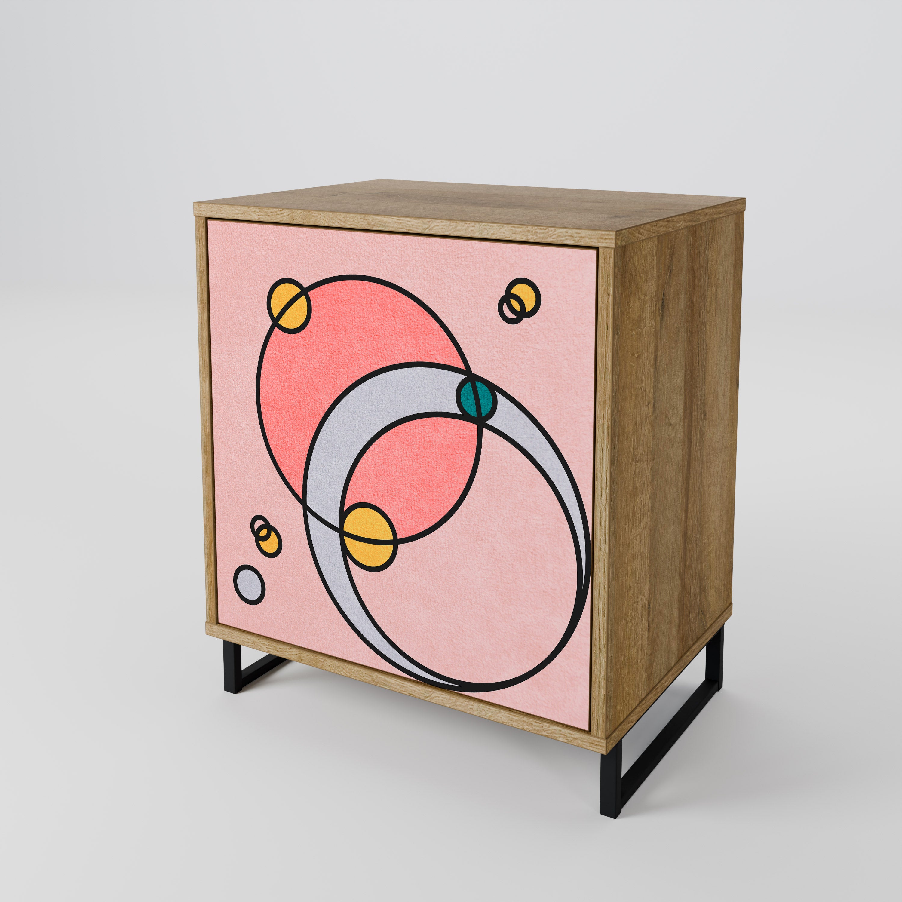 GOSSAMER ECHOES Sideboard mit 1 Tür in Eiche-Optik