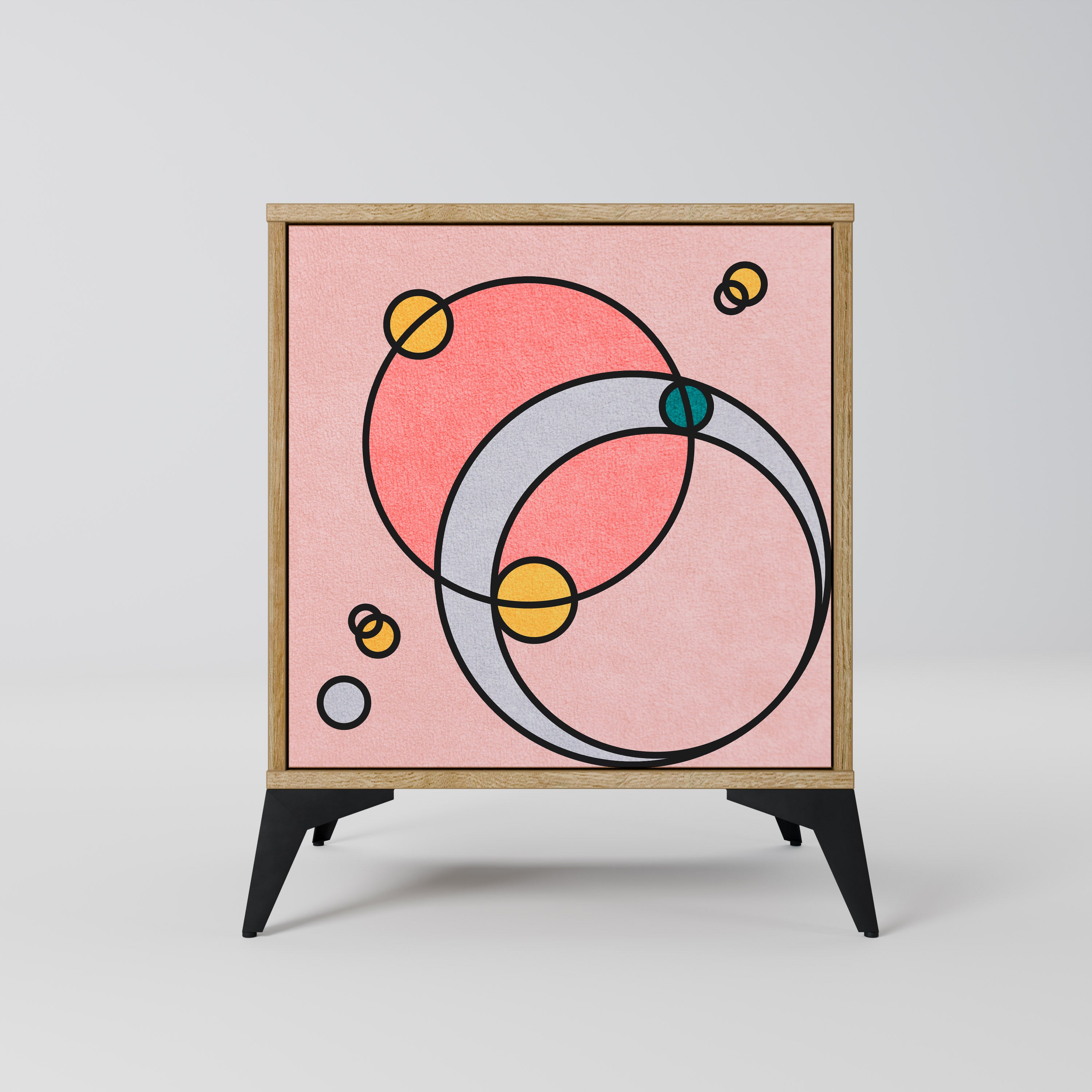 GOSSAMER ECHOES Sideboard mit 1 Tür in Eiche-Optik