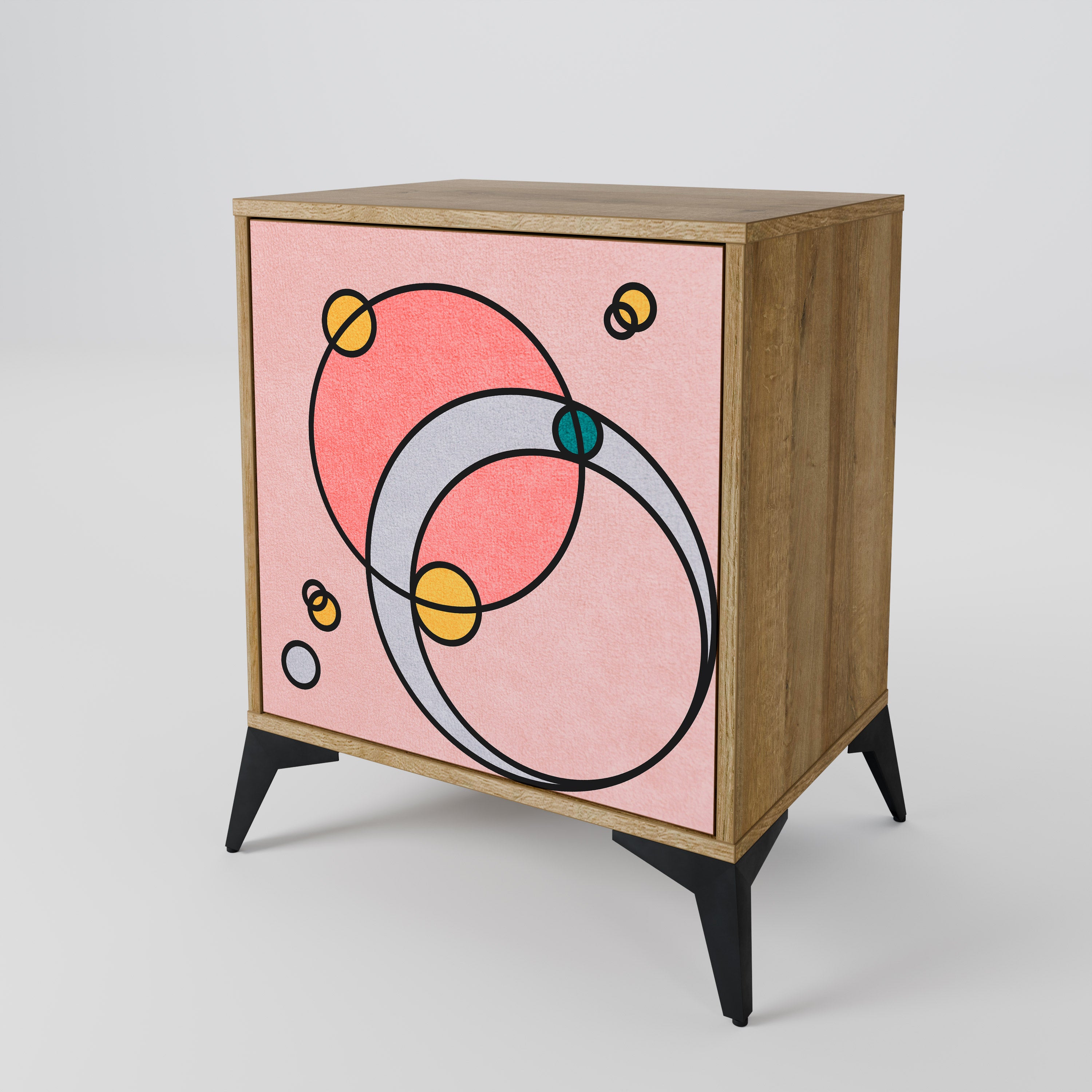 GOSSAMER ECHOES Sideboard mit 1 Tür in Eiche-Optik