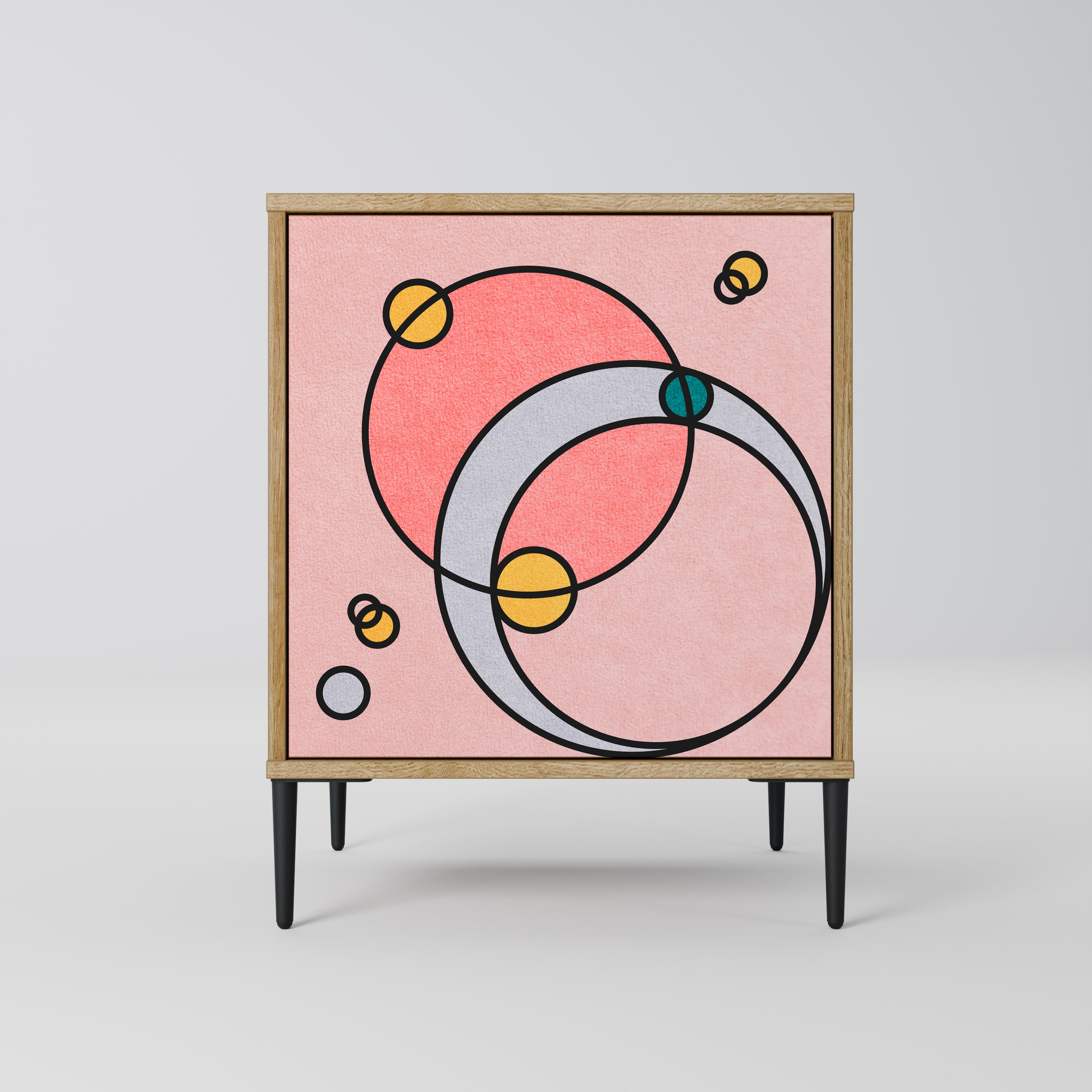 GOSSAMER ECHOES Sideboard mit 1 Tür in Eiche-Optik