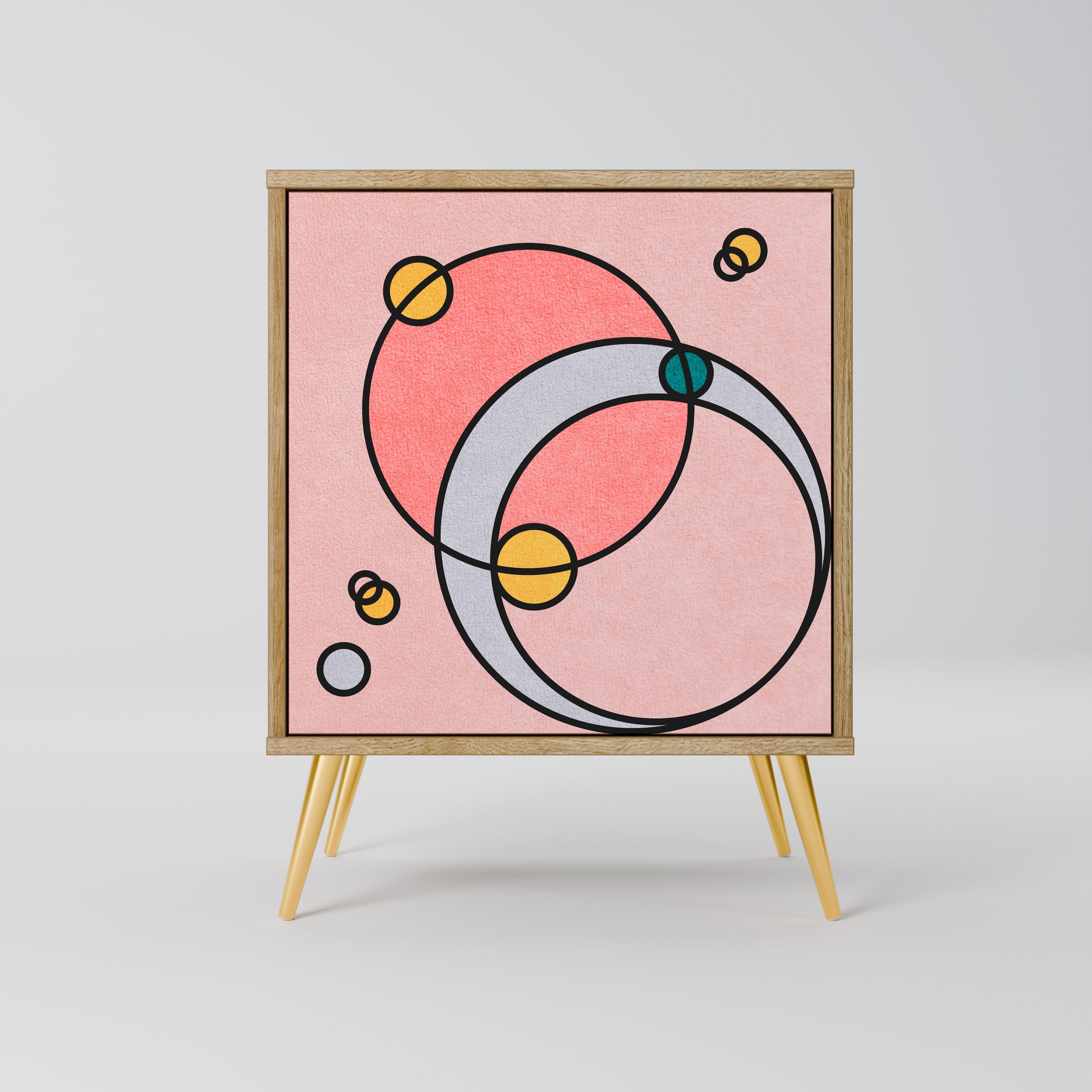 GOSSAMER ECHOES Sideboard mit 1 Tür in Eiche-Optik