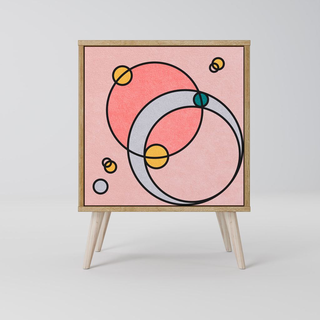 GOSSAMER ECHOES Sideboard mit 1 Tür in Eiche-Optik