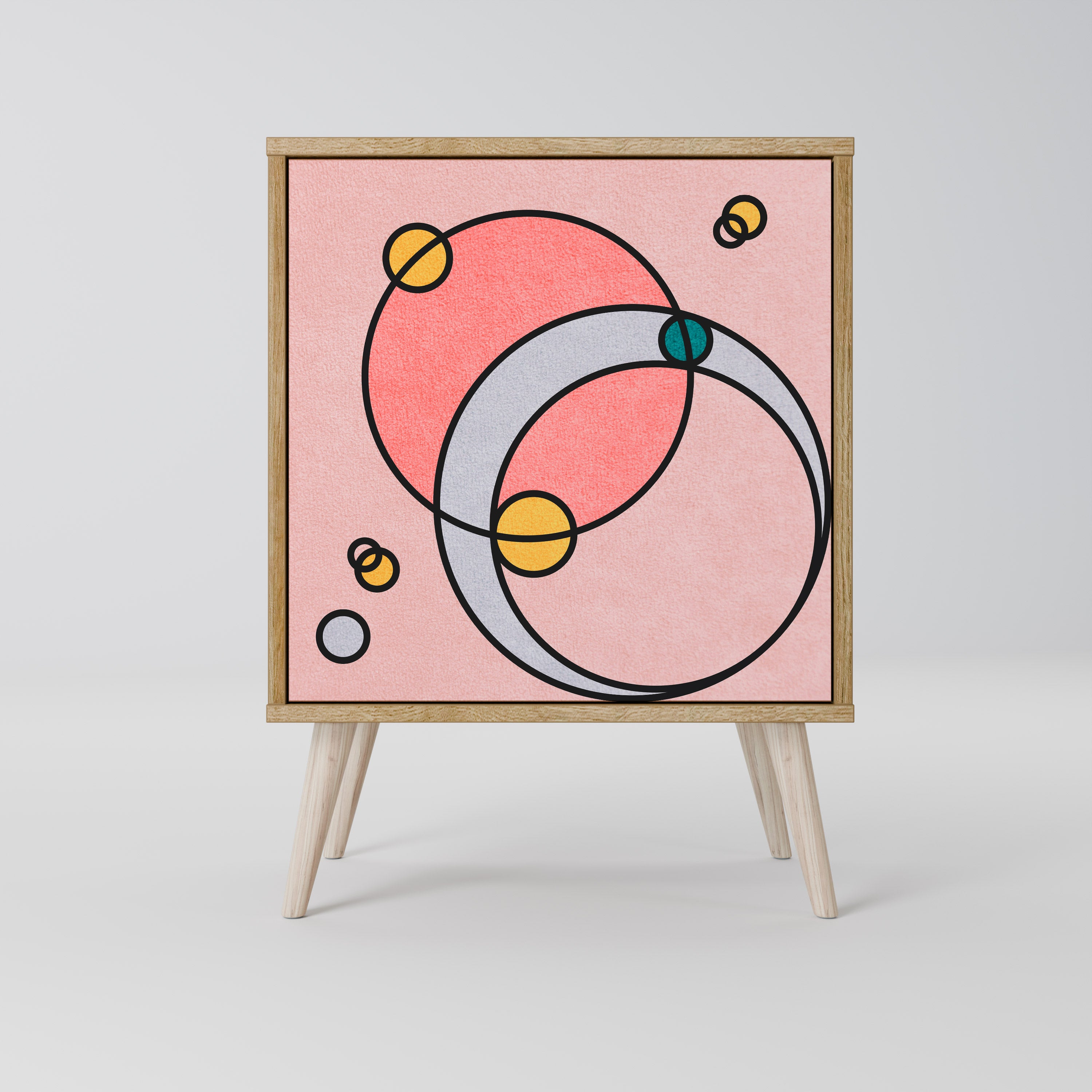 GOSSAMER ECHOES Sideboard mit 1 Tür in Eiche-Optik