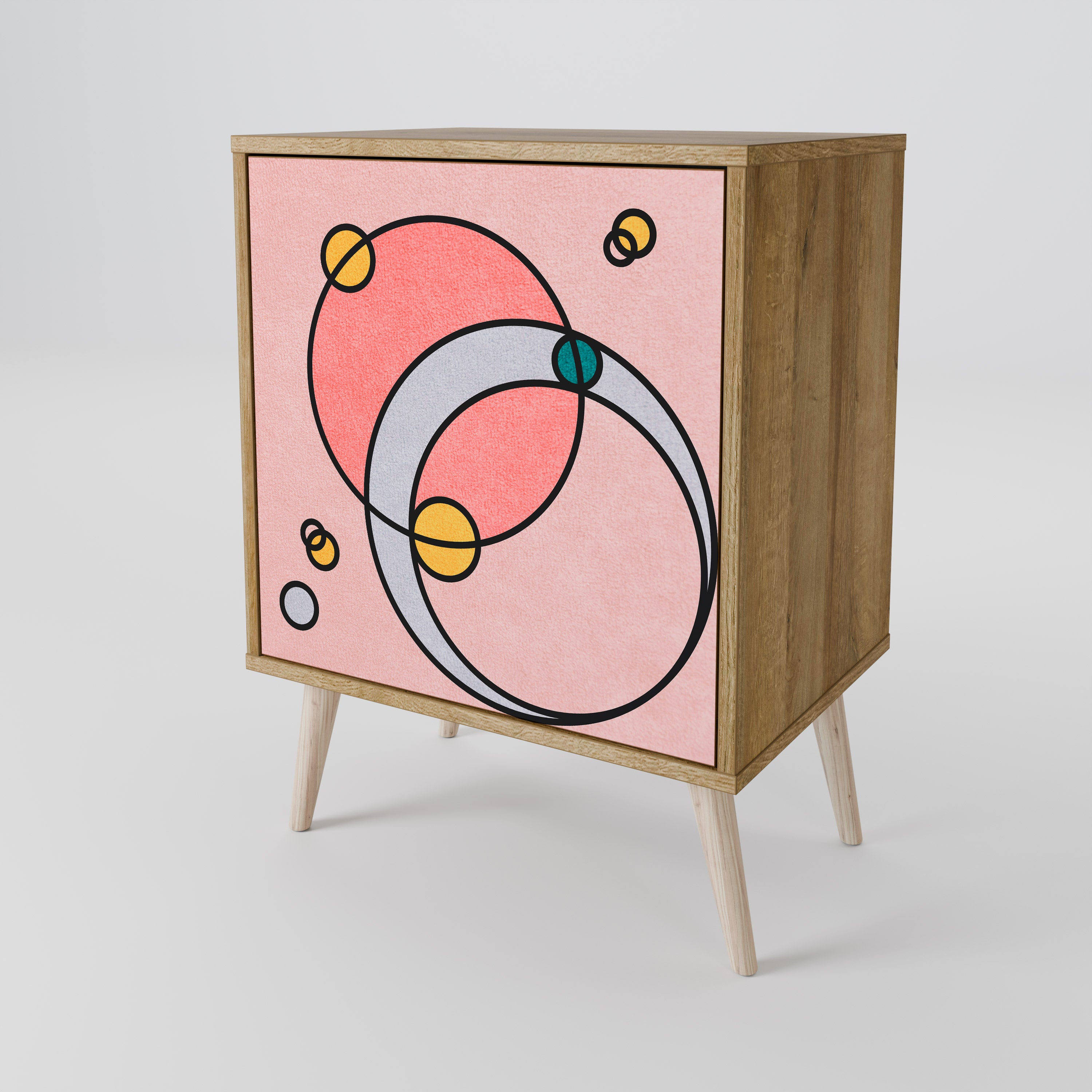 GOSSAMER ECHOES Sideboard mit 1 Tür in Eiche-Optik