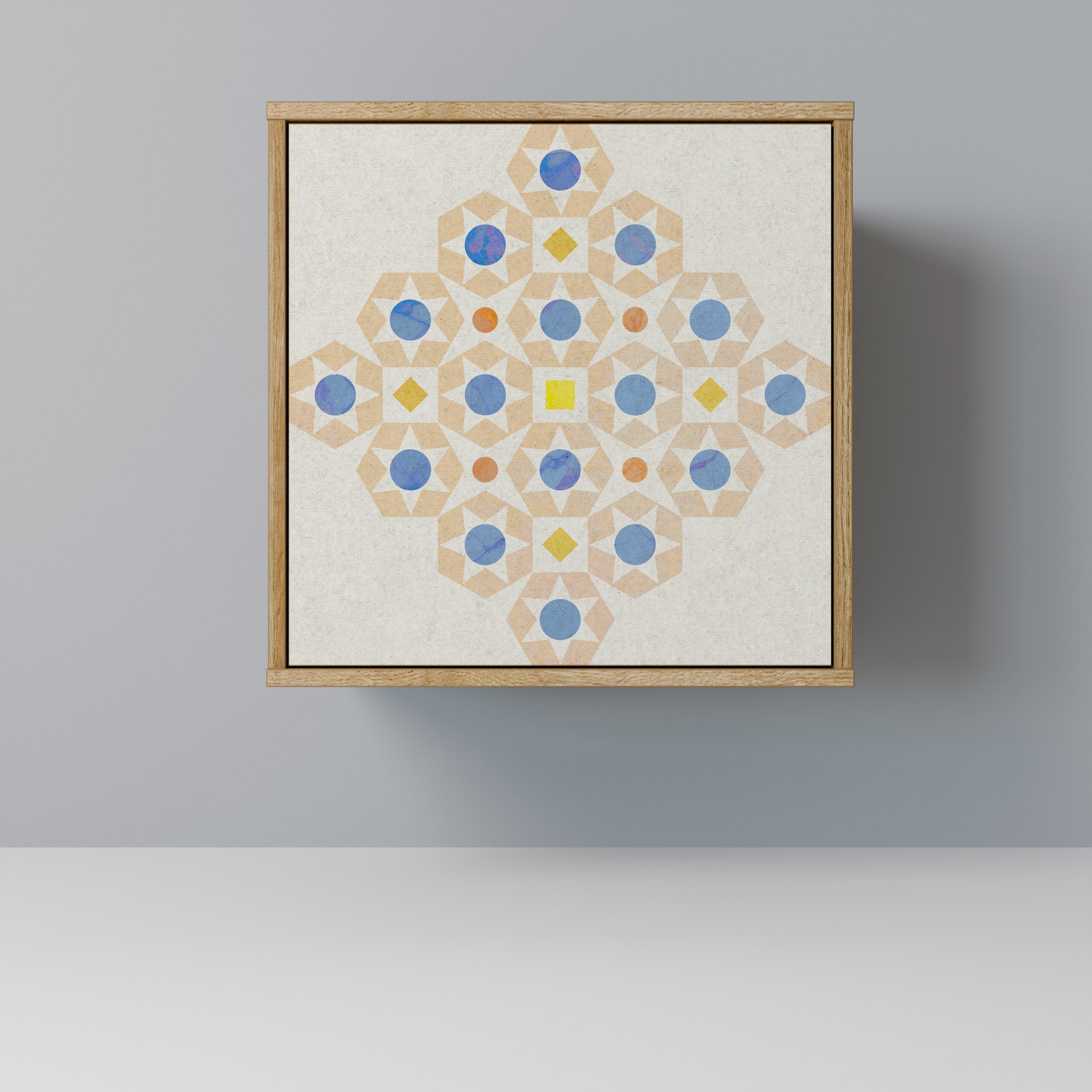 PATTERNED PRISM Sideboard mit 1 Tür in Eiche-Optik