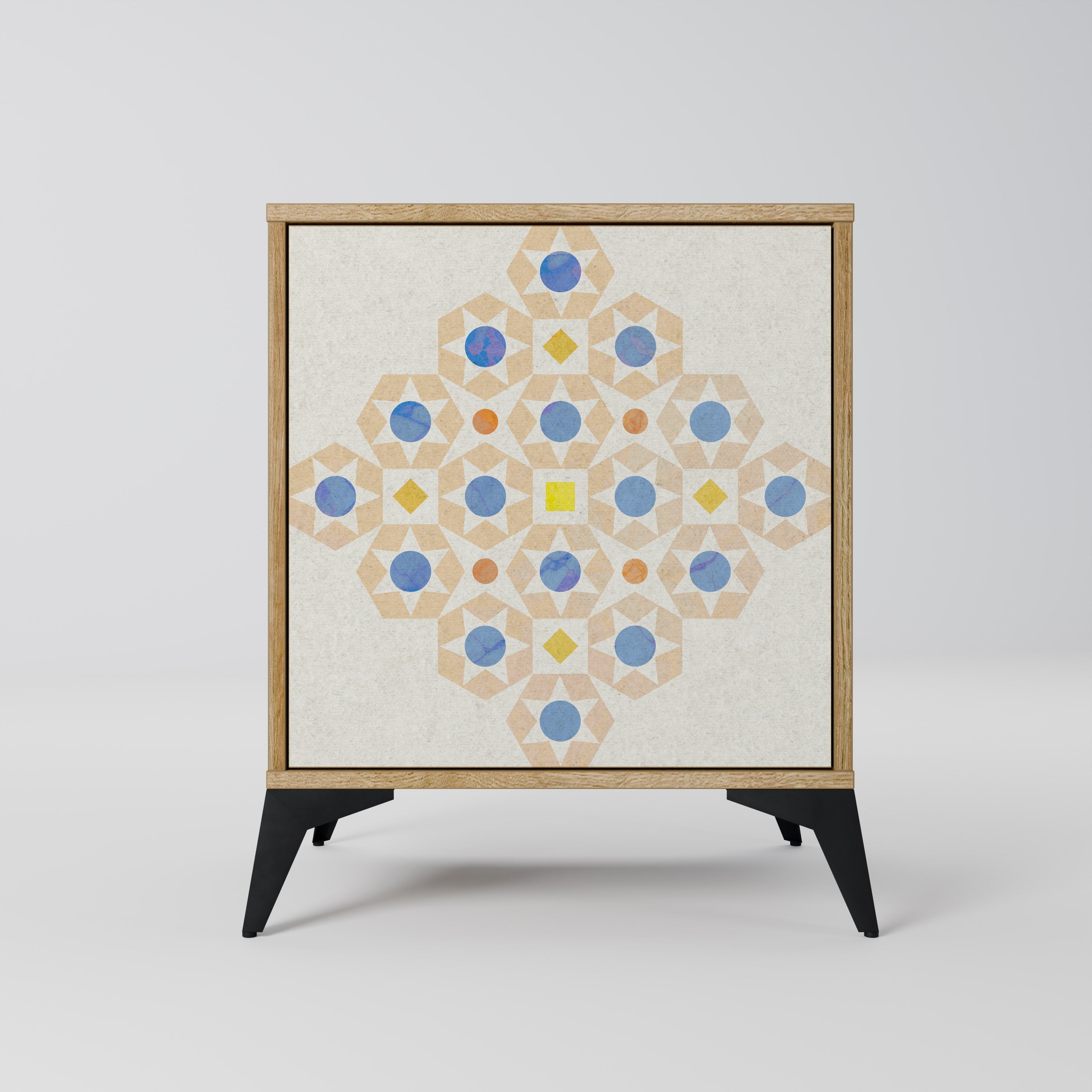 PATTERNED PRISM Sideboard mit 1 Tür in Eiche-Optik