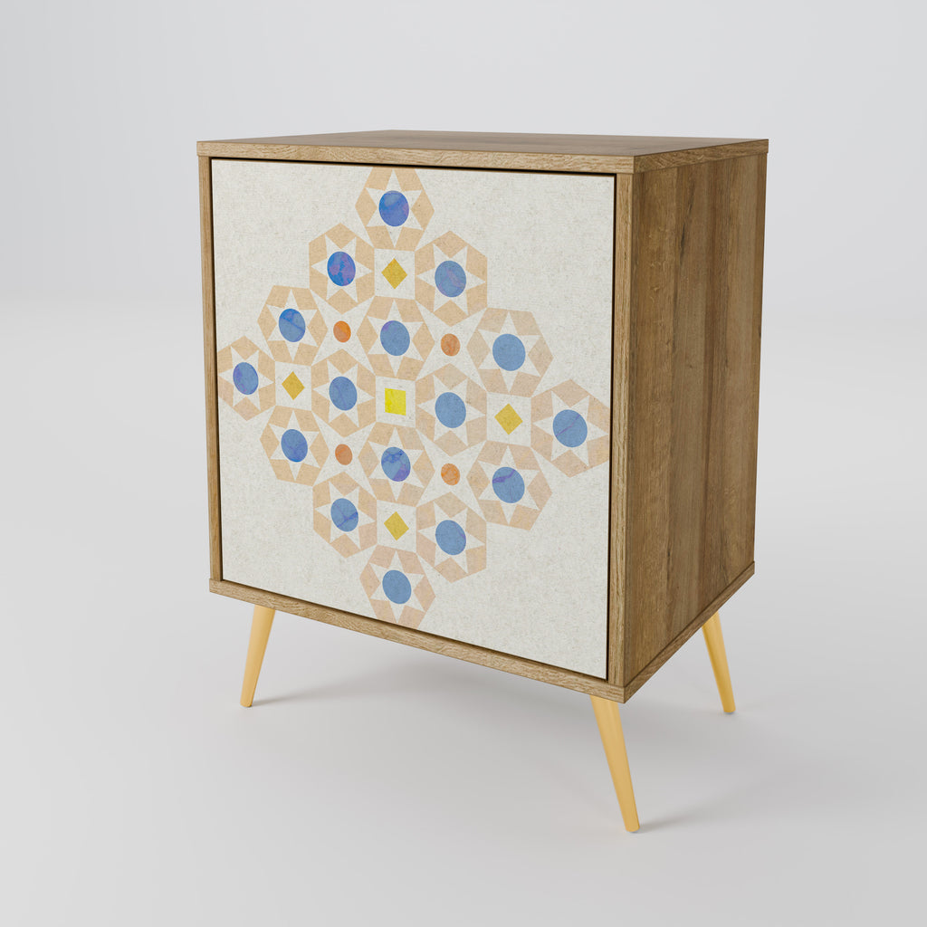PATTERNED PRISM Sideboard mit 1 Tür in Eiche-Optik