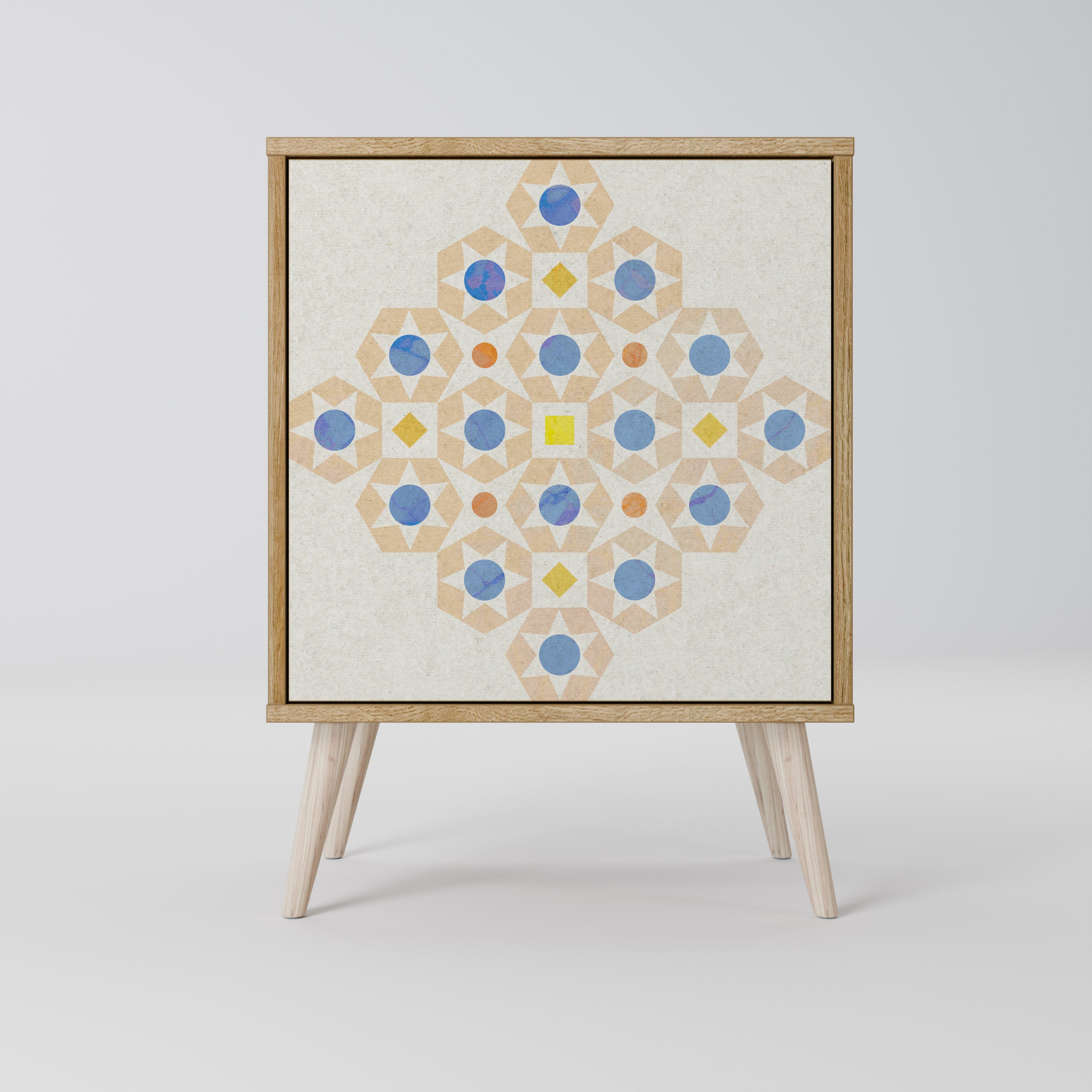 PATTERNED PRISM Sideboard mit 1 Tür in Eiche-Optik