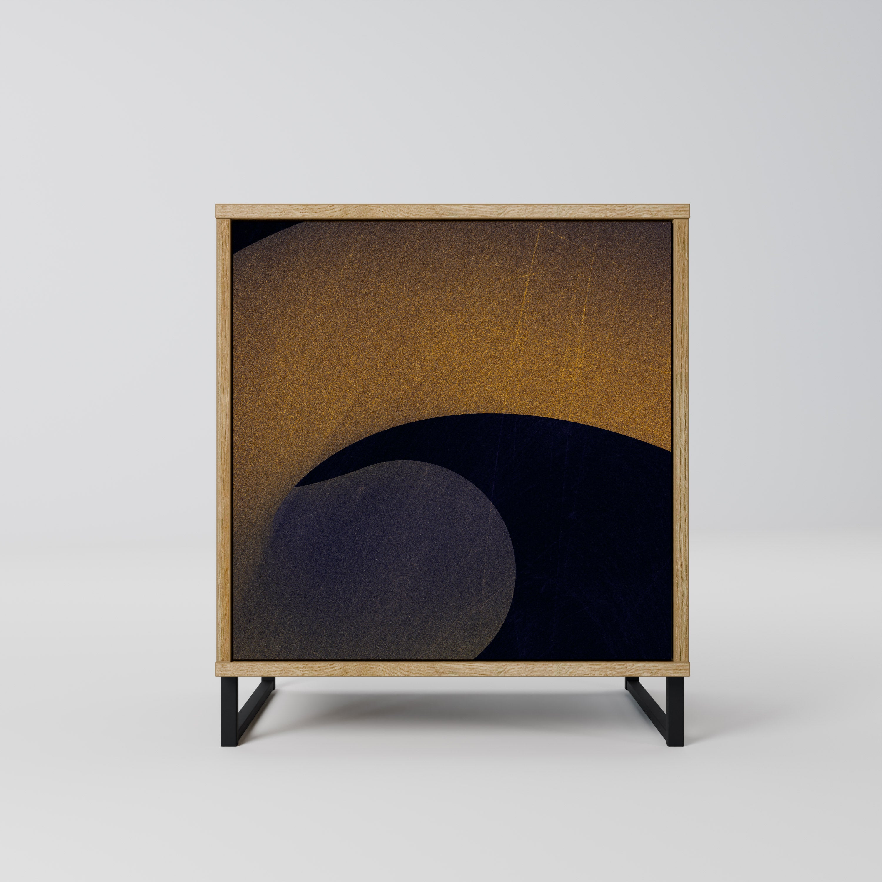 HOLLOW TIME Sideboard mit 1 Tür in Eiche-Optik