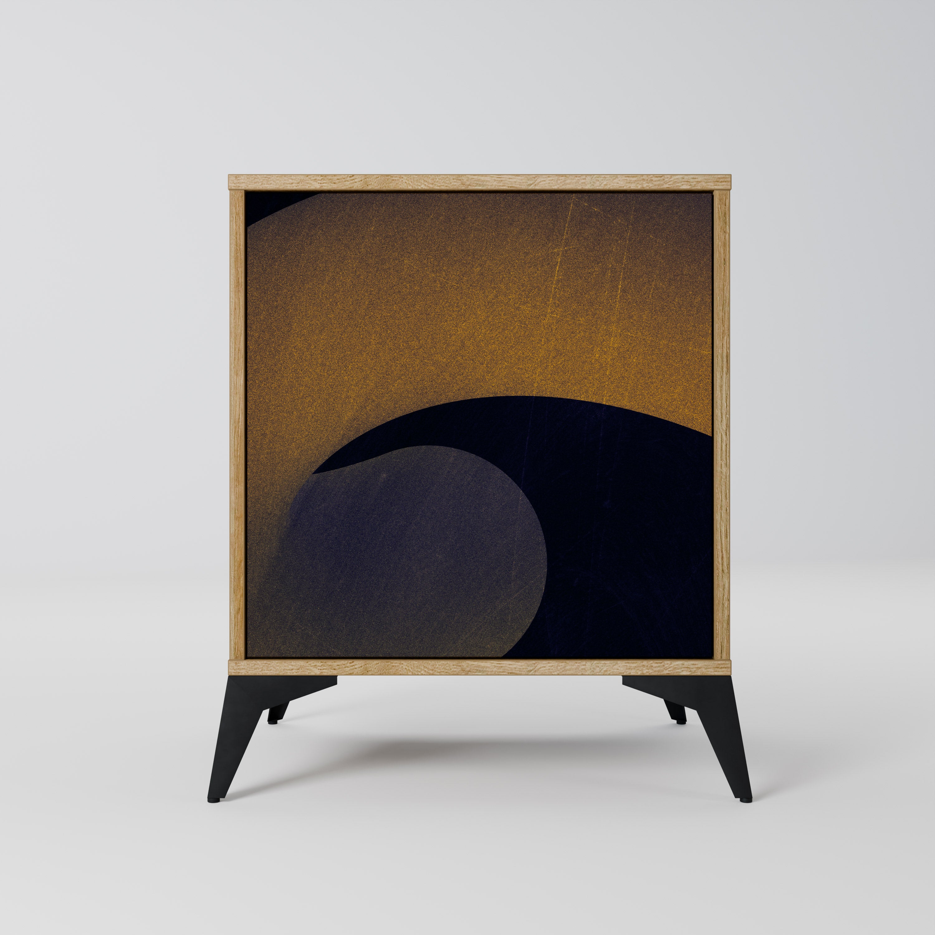 HOLLOW TIME Sideboard mit 1 Tür in Eiche-Optik